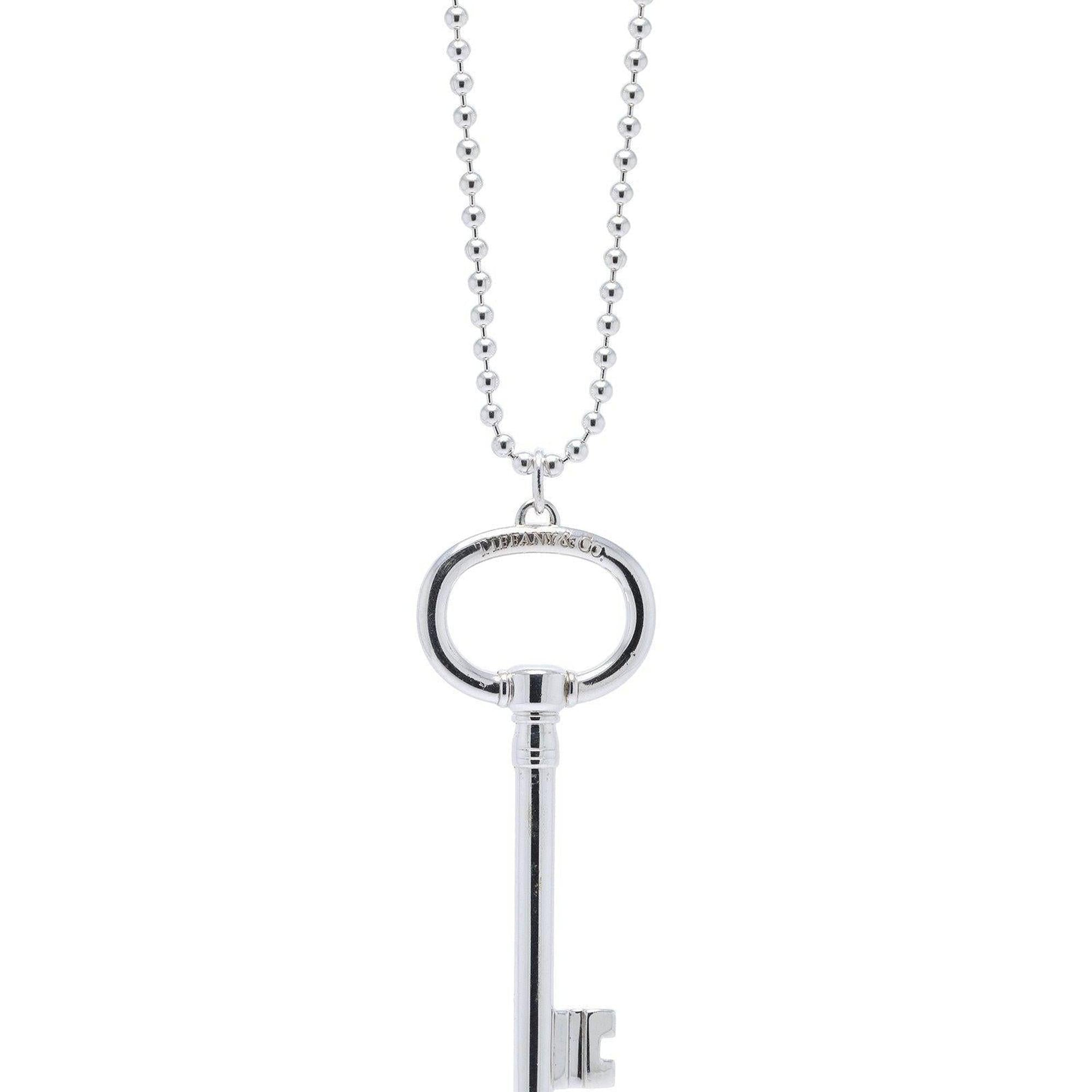 Tiffany & Co. Large Oval Key Pendant Necklace