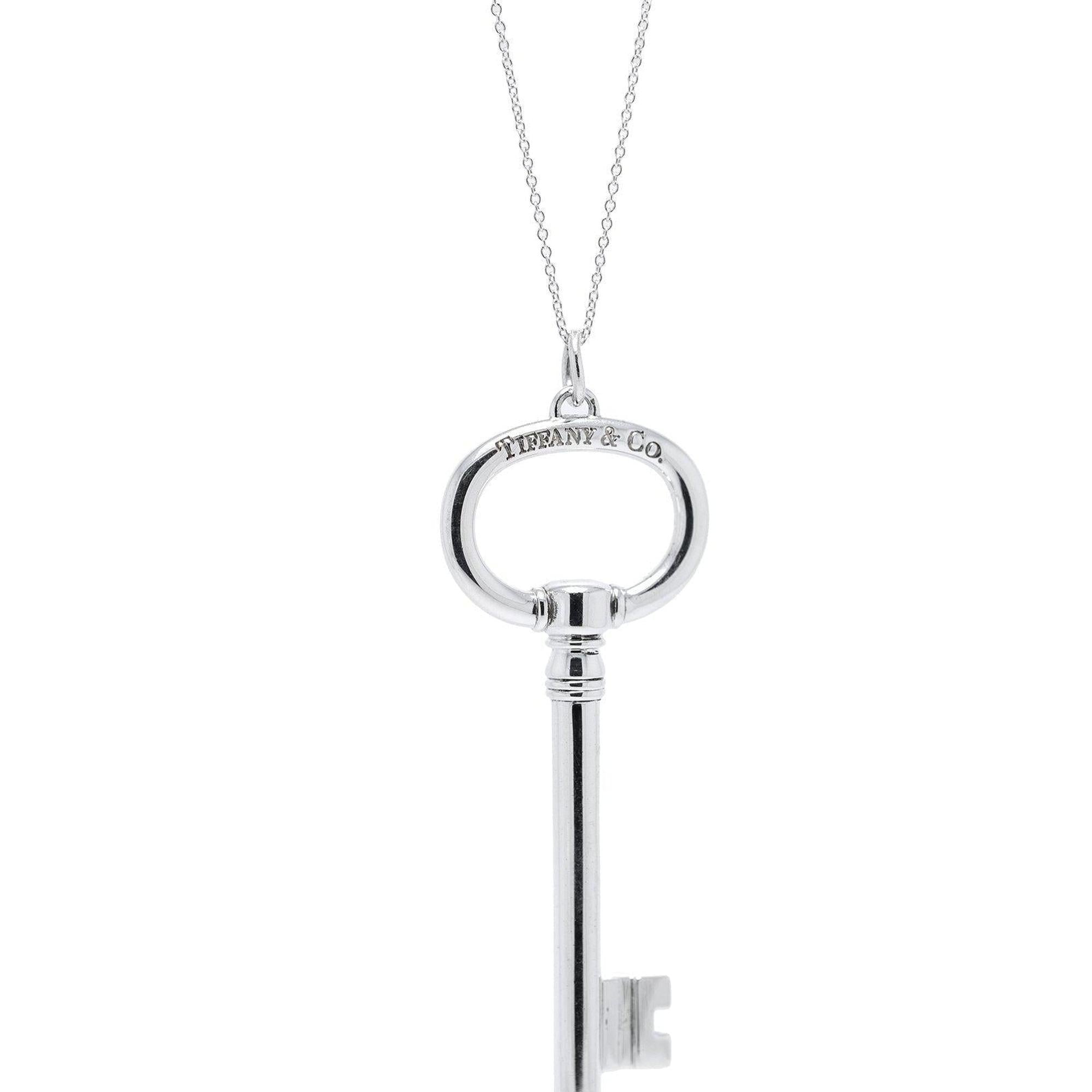 Tiffany & Co. Large Oval Key Pendant Necklace
