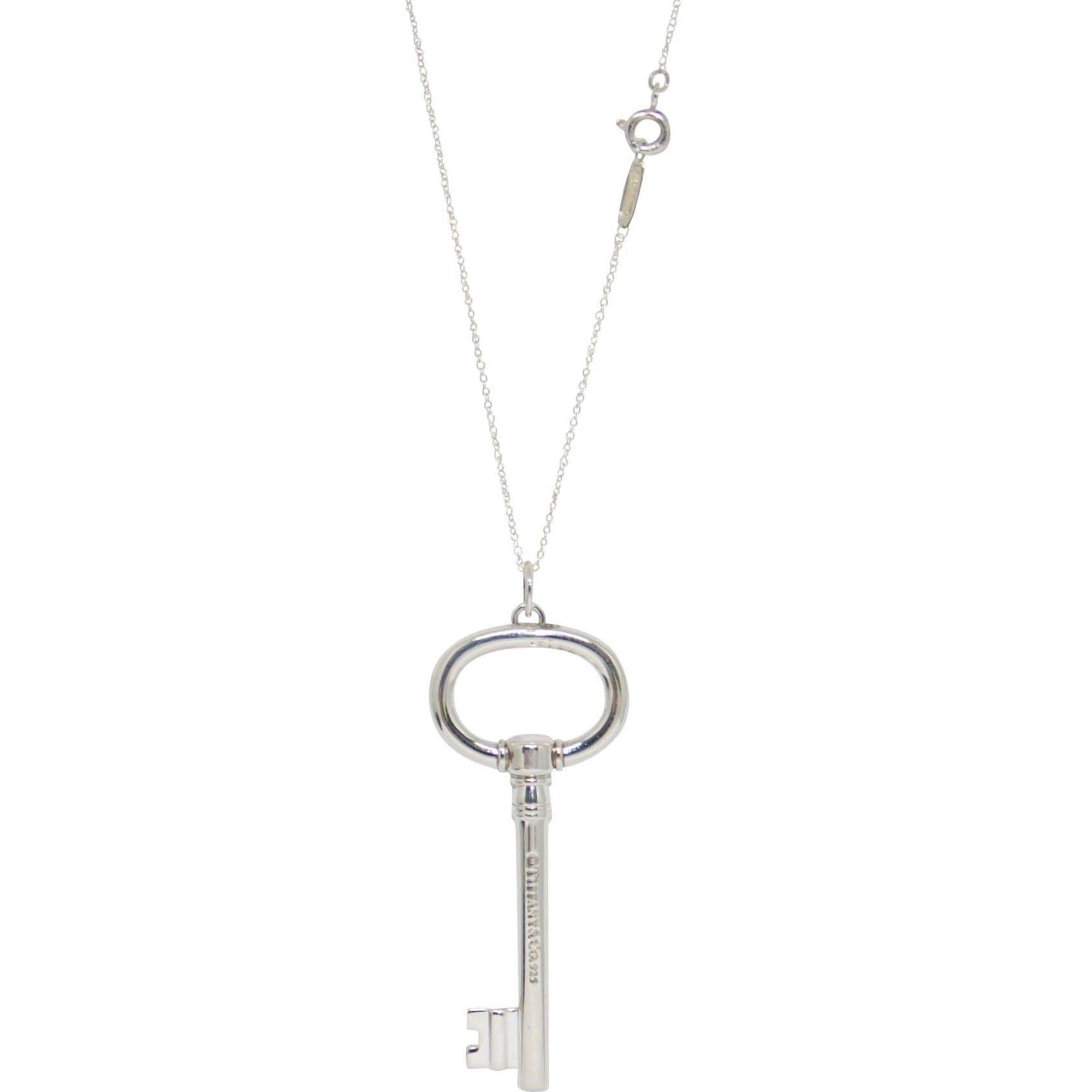 Tiffany & Co. Large Oval Key Pendant Necklace