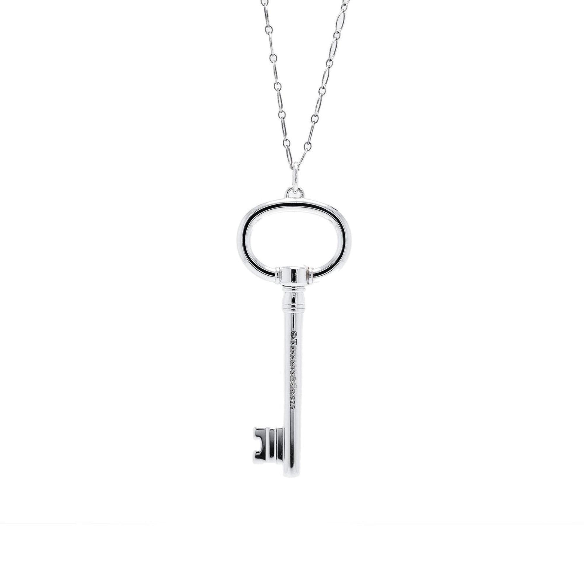 Tiffany & Co. Large Oval Key Pendant Necklace