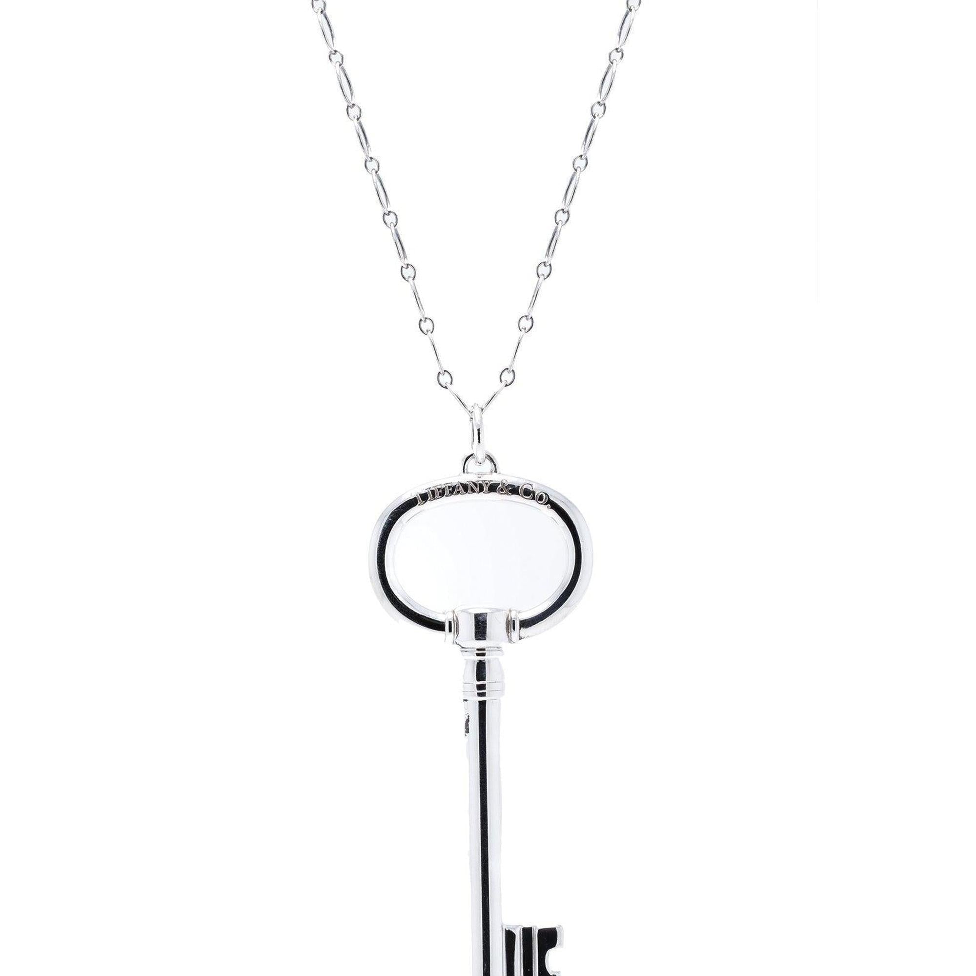 Tiffany & Co. Large Oval Key Pendant Necklace