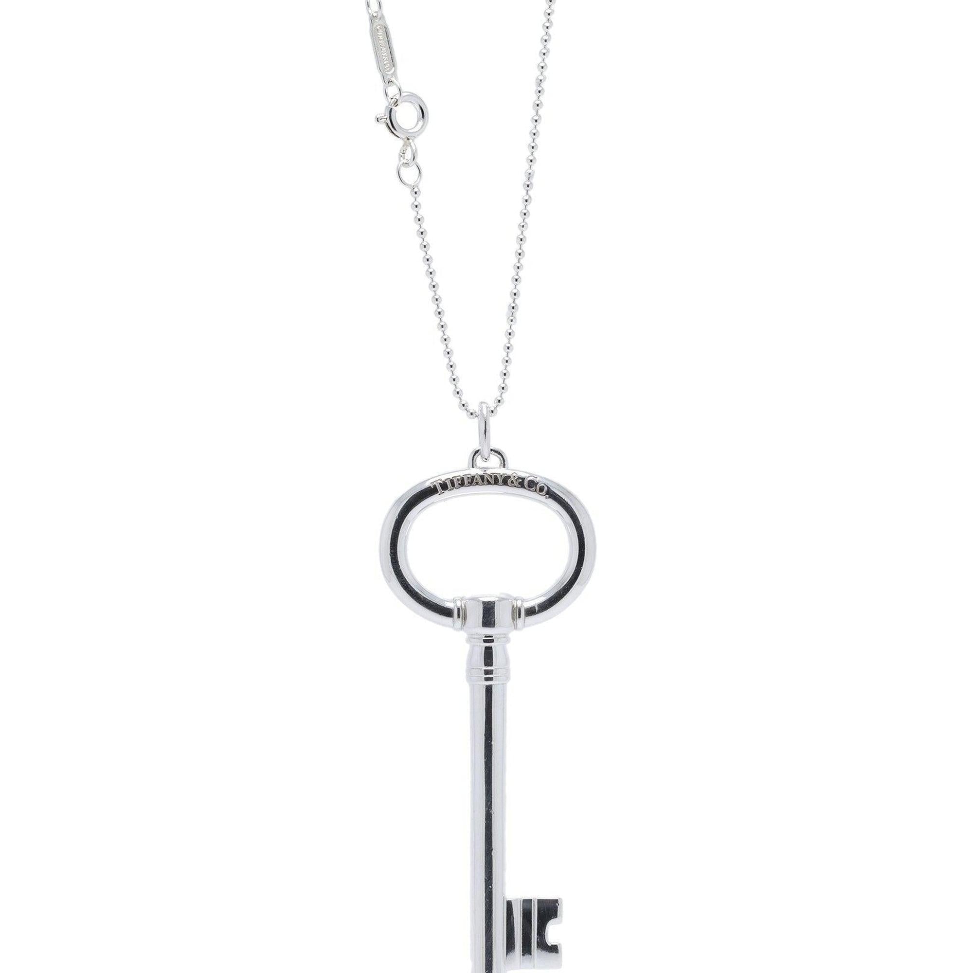 Tiffany & Co. Large Oval Key Pendant Necklace