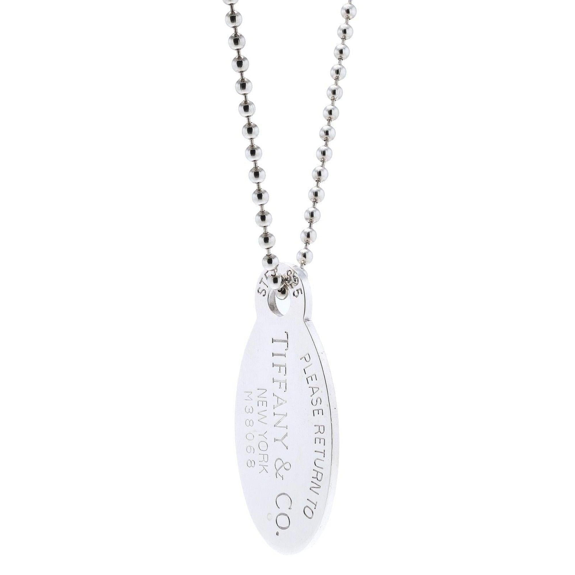 Tiffany & Co. Large Return to Tiffany Oval Tag Pendant Necklace