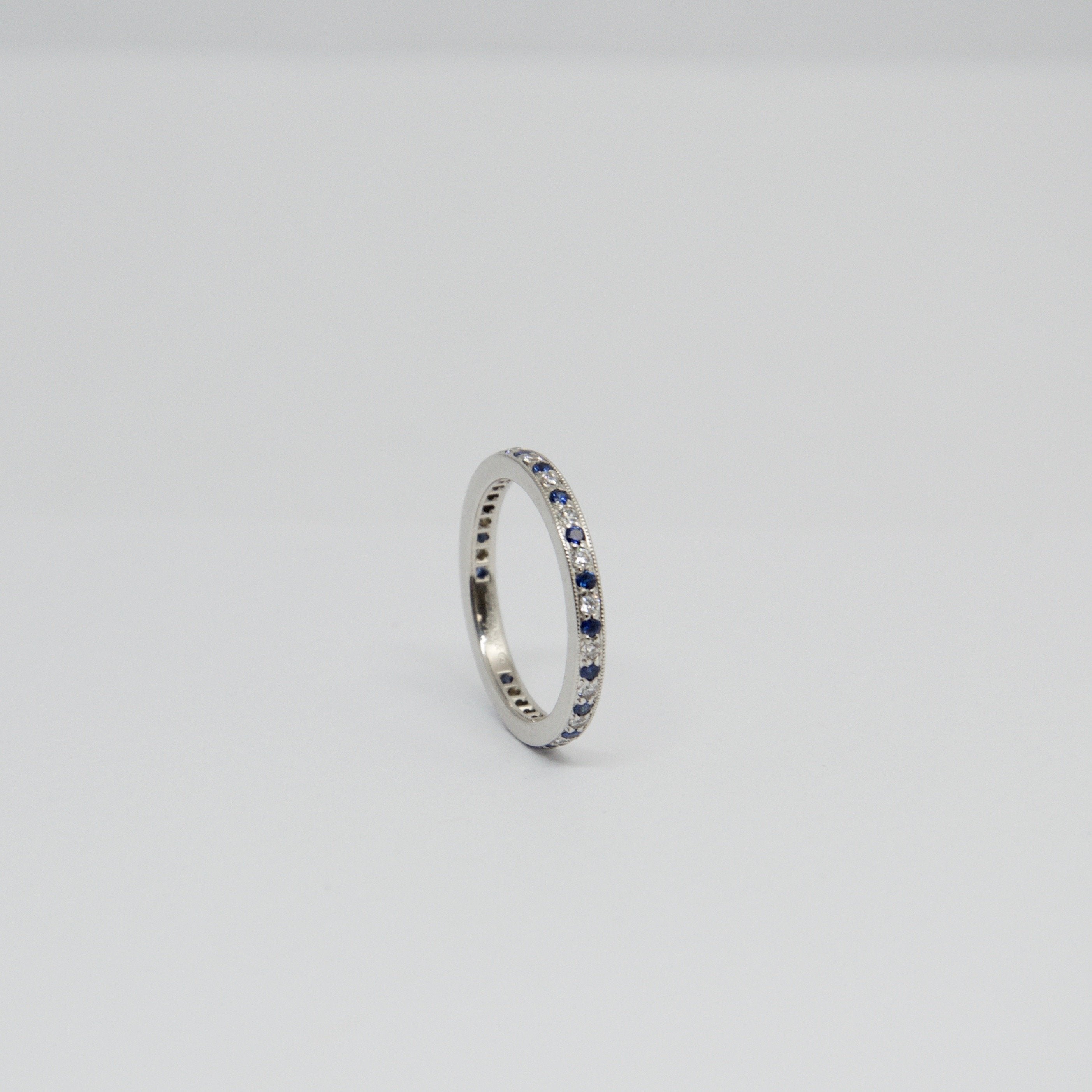 Tiffany & Co. Legacy Collection Diamond and Sapphire Eternity Band