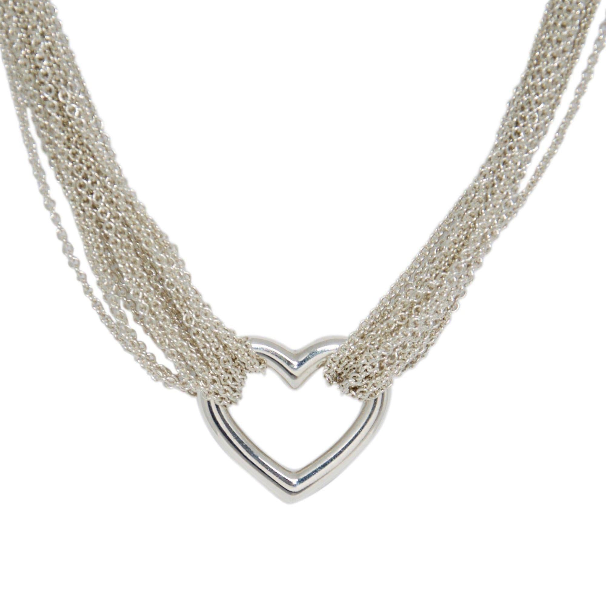 Tiffany & Co. Mesh Heart Necklace