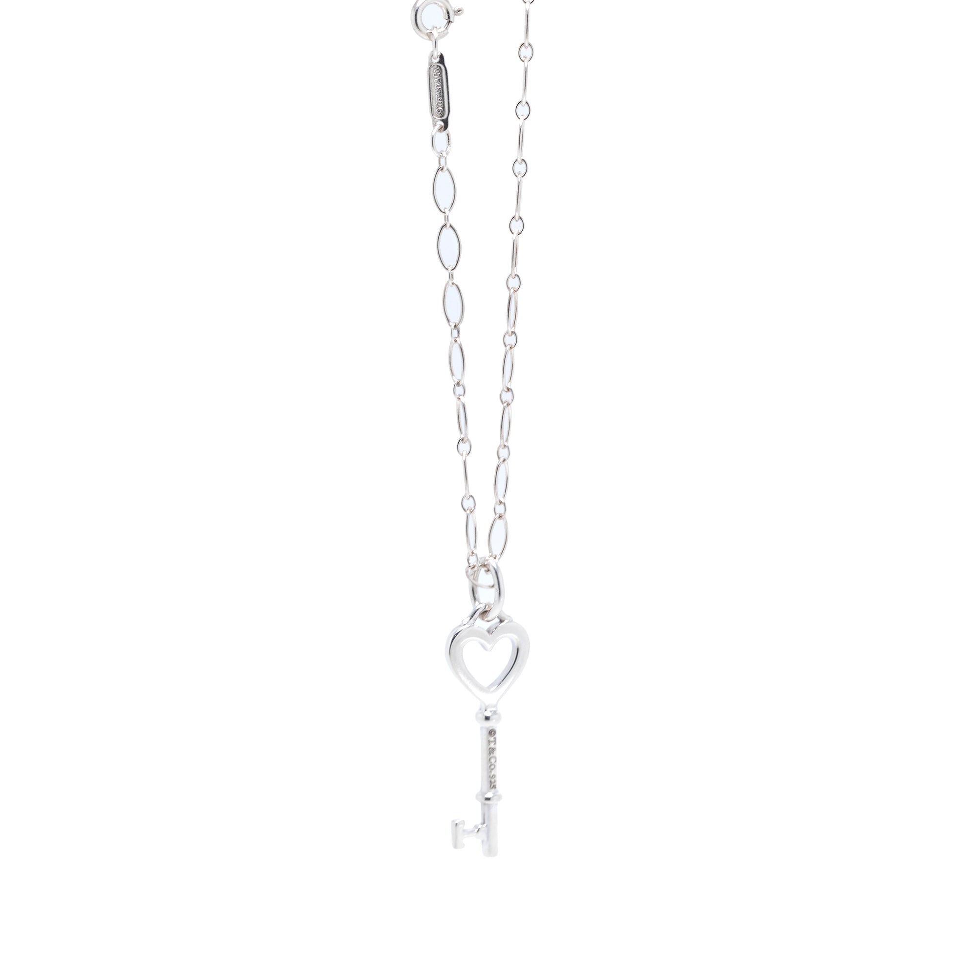 Tiffany & Co. Mini Heart Key Pendant Necklace