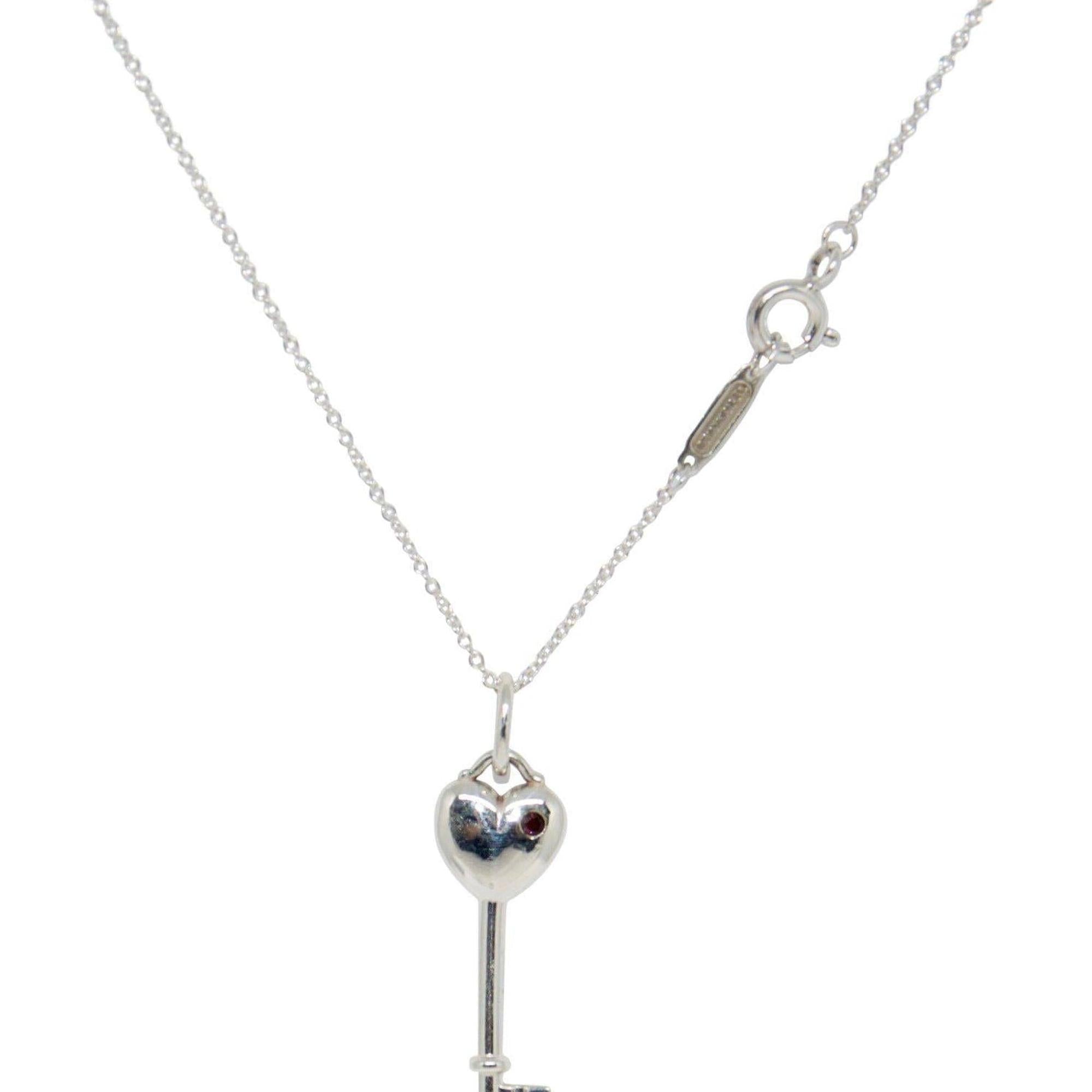 Tiffany & Co. Mini Heart Key Pendant Necklace
