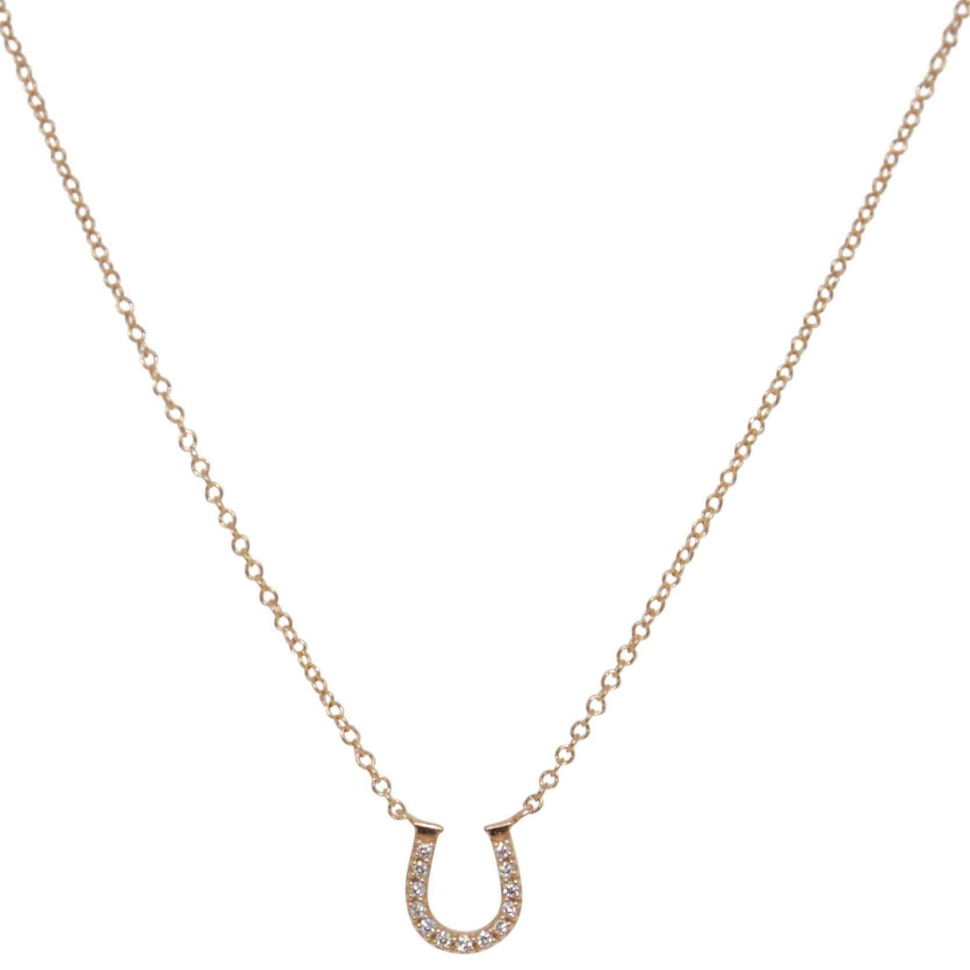 Tiffany & Co. Mini Horseshoe Pendant Necklace with Diamonds