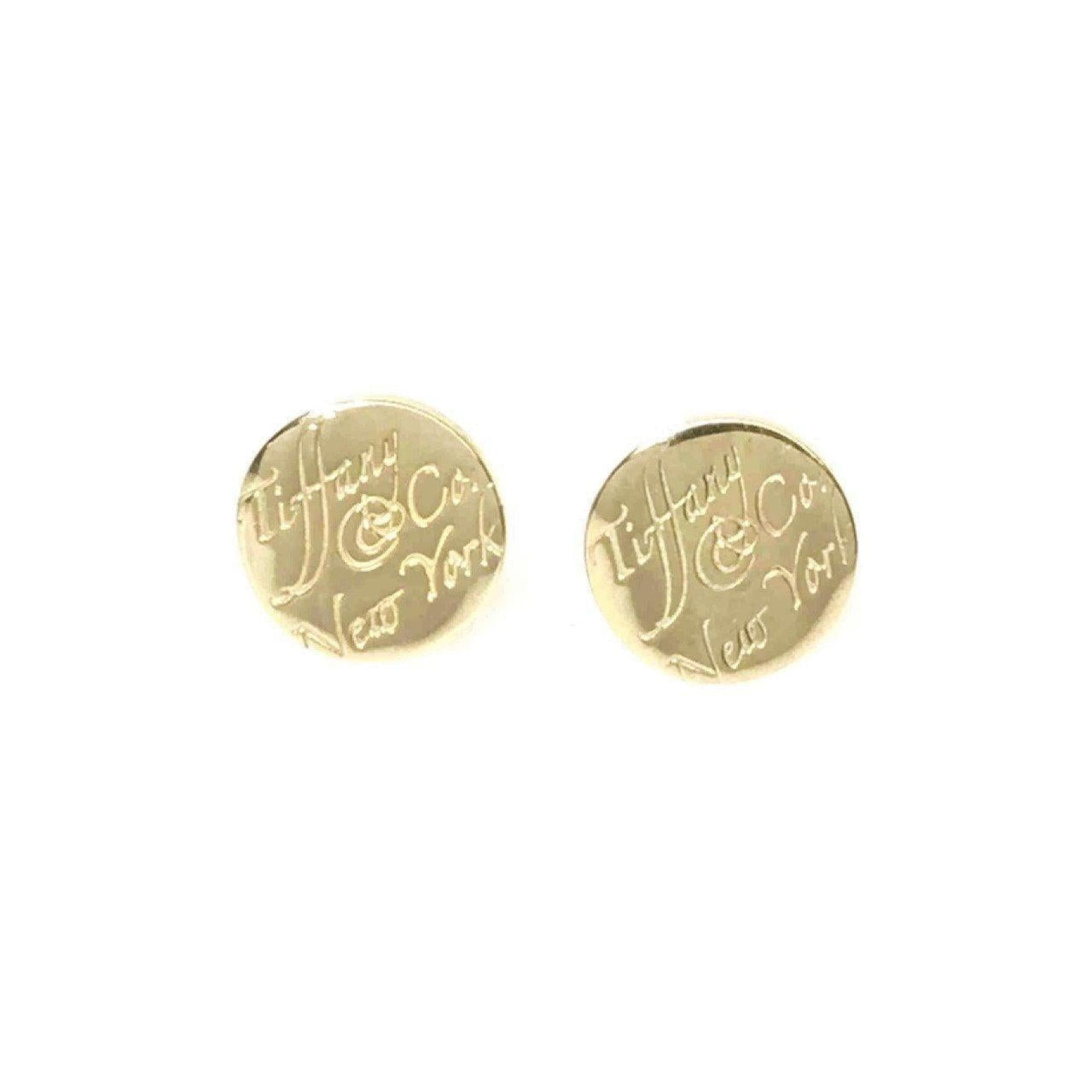Tiffany & Co. Mini Notes Round Tag Earrings in 18kt Yellow Gold