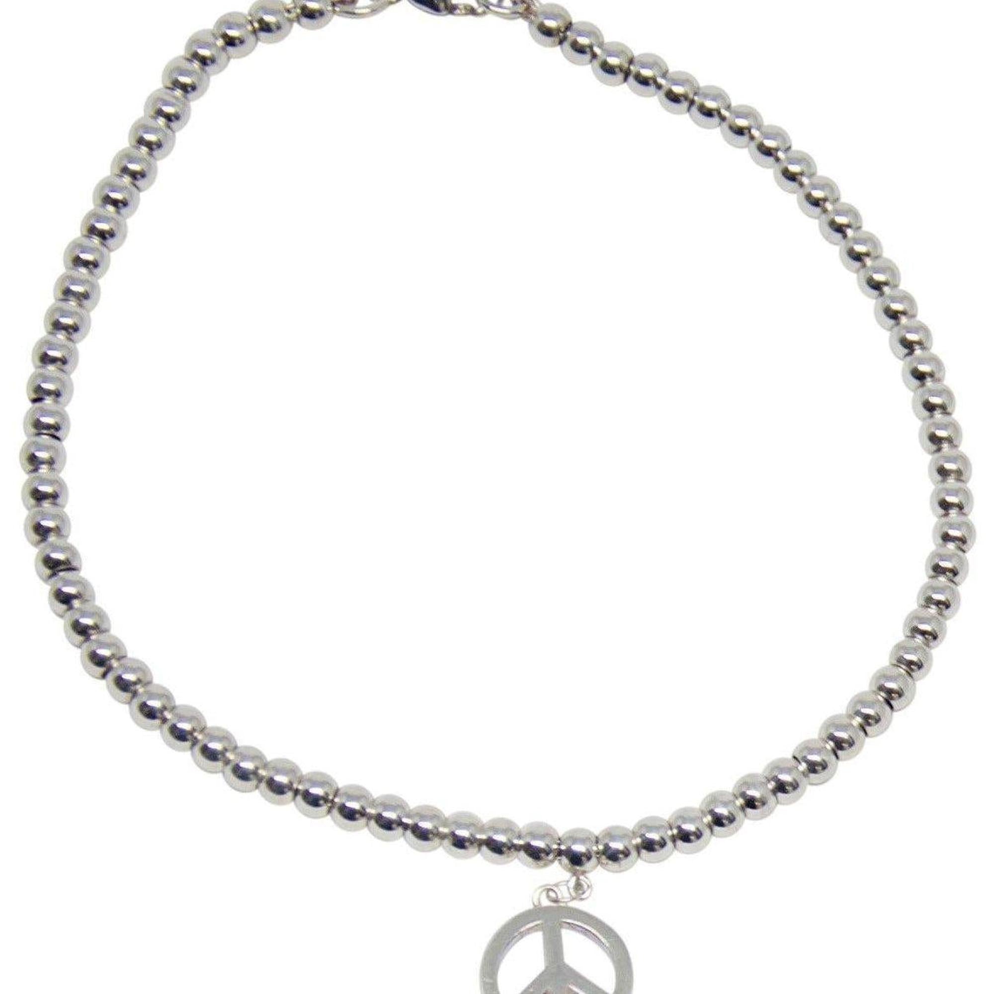 Tiffany & Co. Mini Peace Charm Bead Bracelet