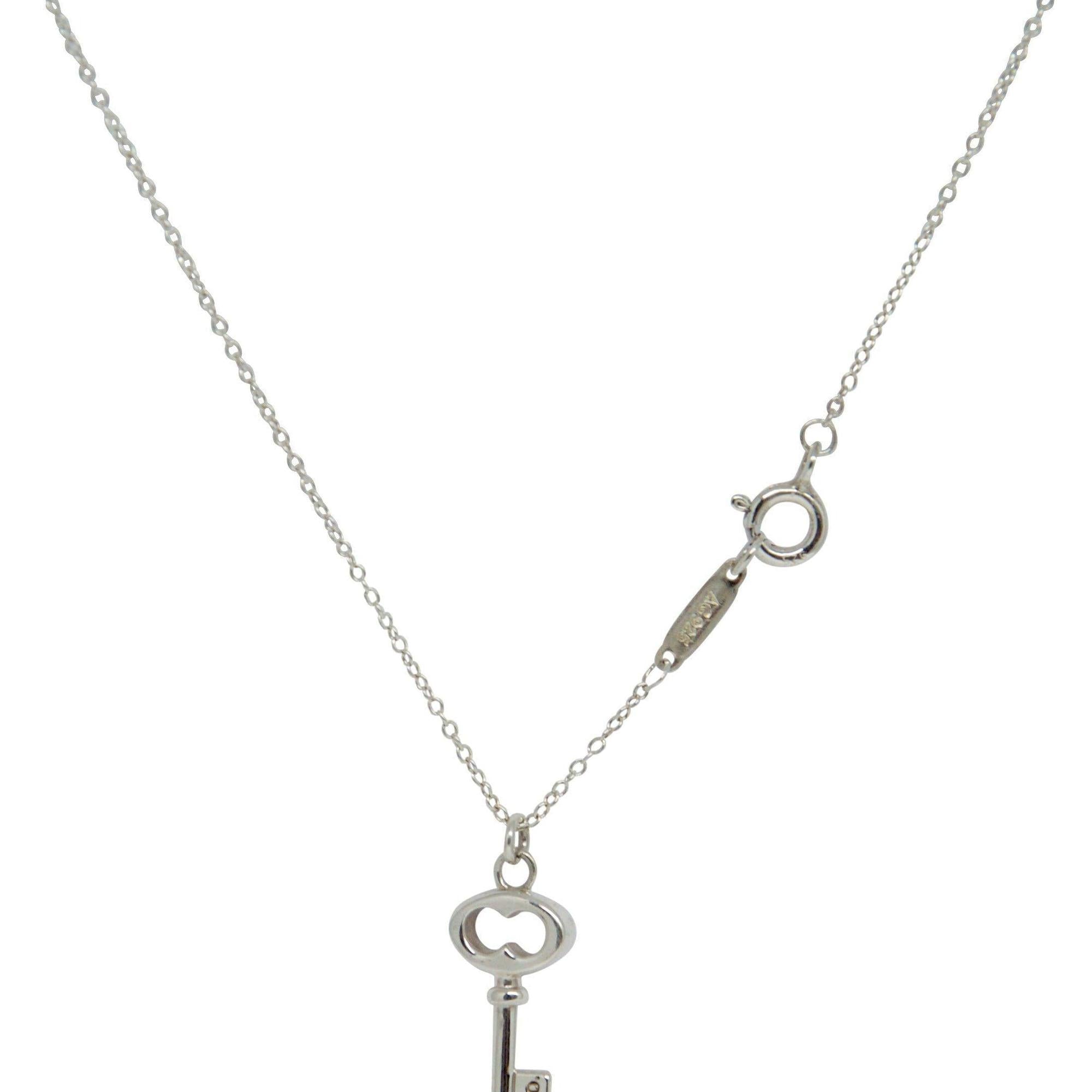 Tiffany & Co. Mini T & CO. Key Pendant Necklace