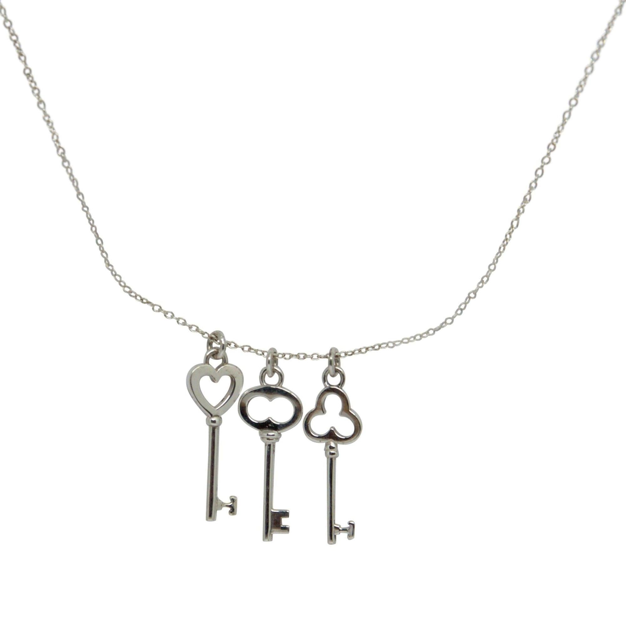 Tiffany & Co. Mini Three-Key Pendant Necklace