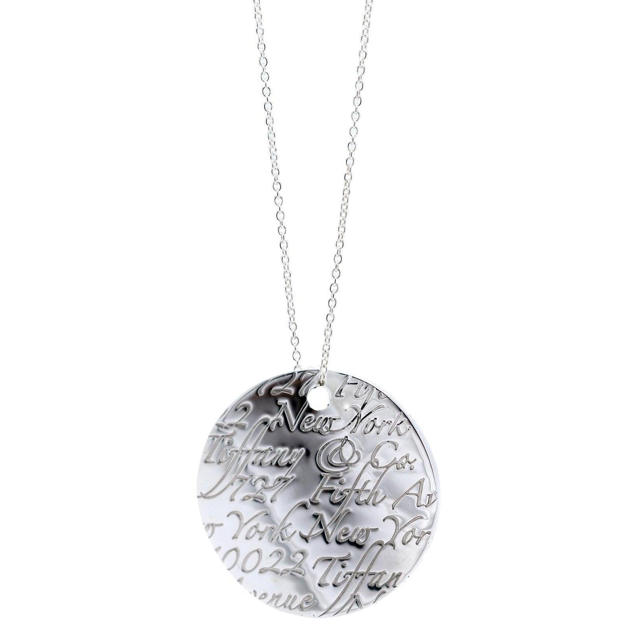 Tiffany & Co. Notes Round Pendant Necklace