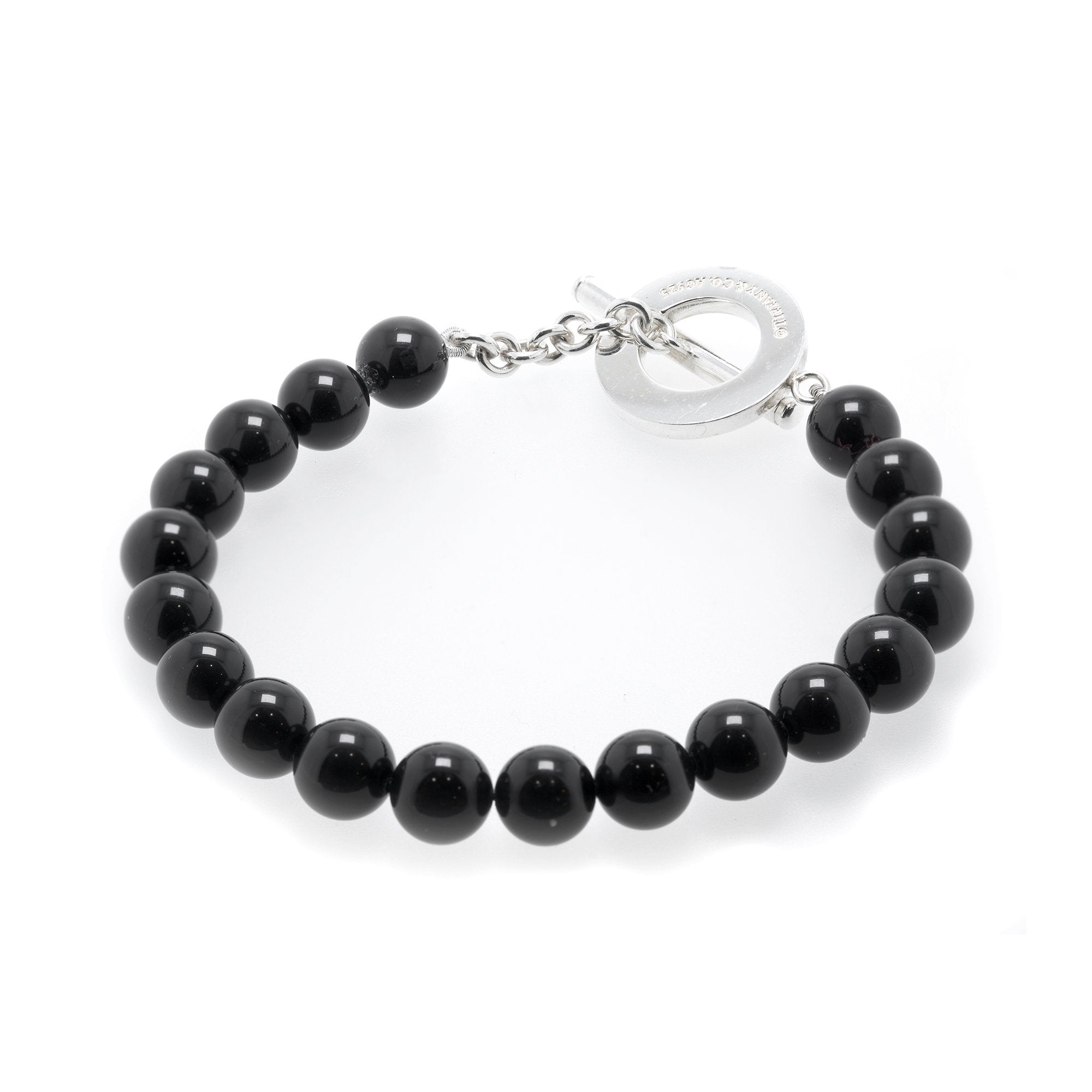 Tiffany & Co. Onyx Bead Toggle Bracelet