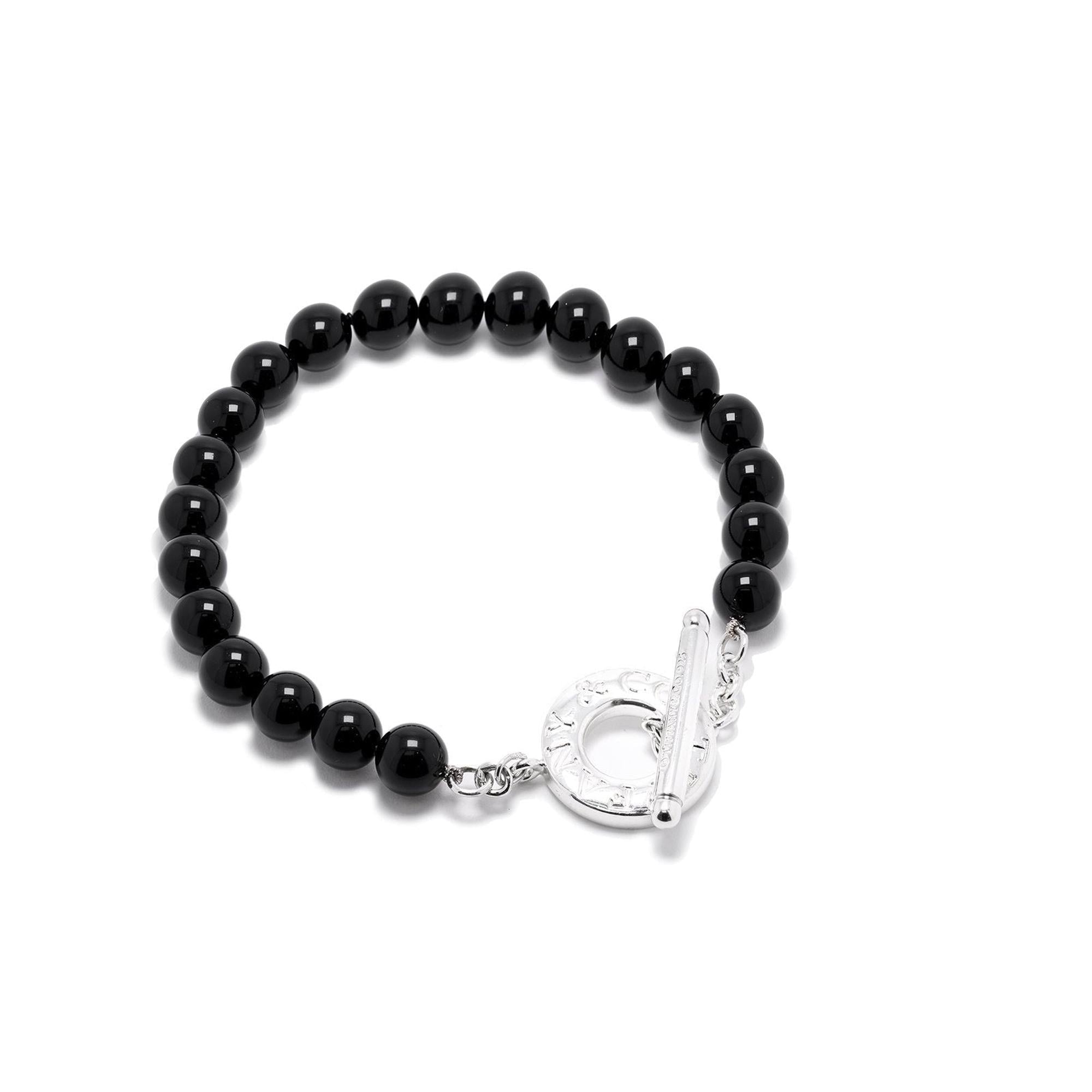 Tiffany & Co. Onyx Bead Toggle Bracelet
