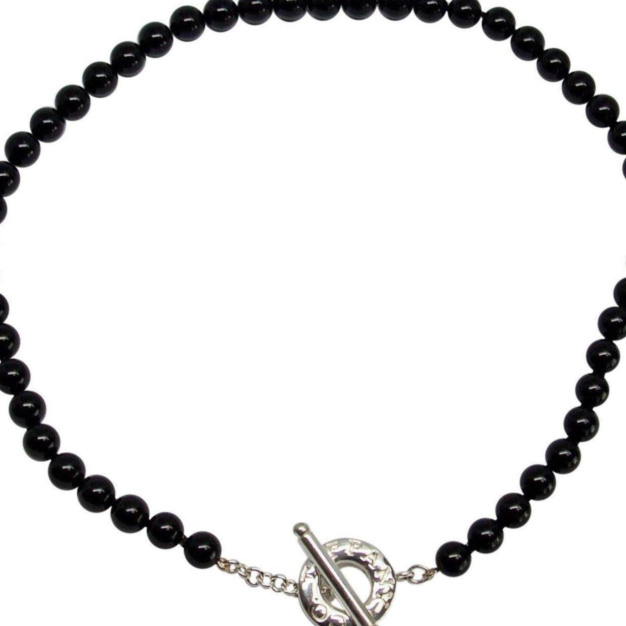 Tiffany & Co. Onyx Bead Toggle Necklace