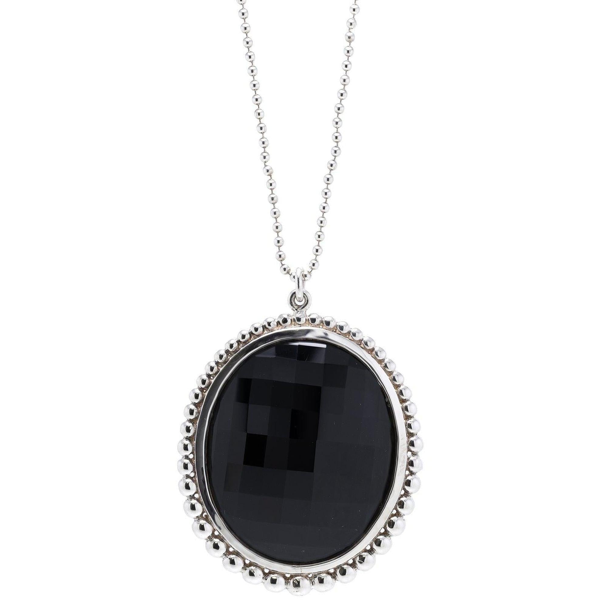 Tiffany & Co. Onyx Pendant Necklace