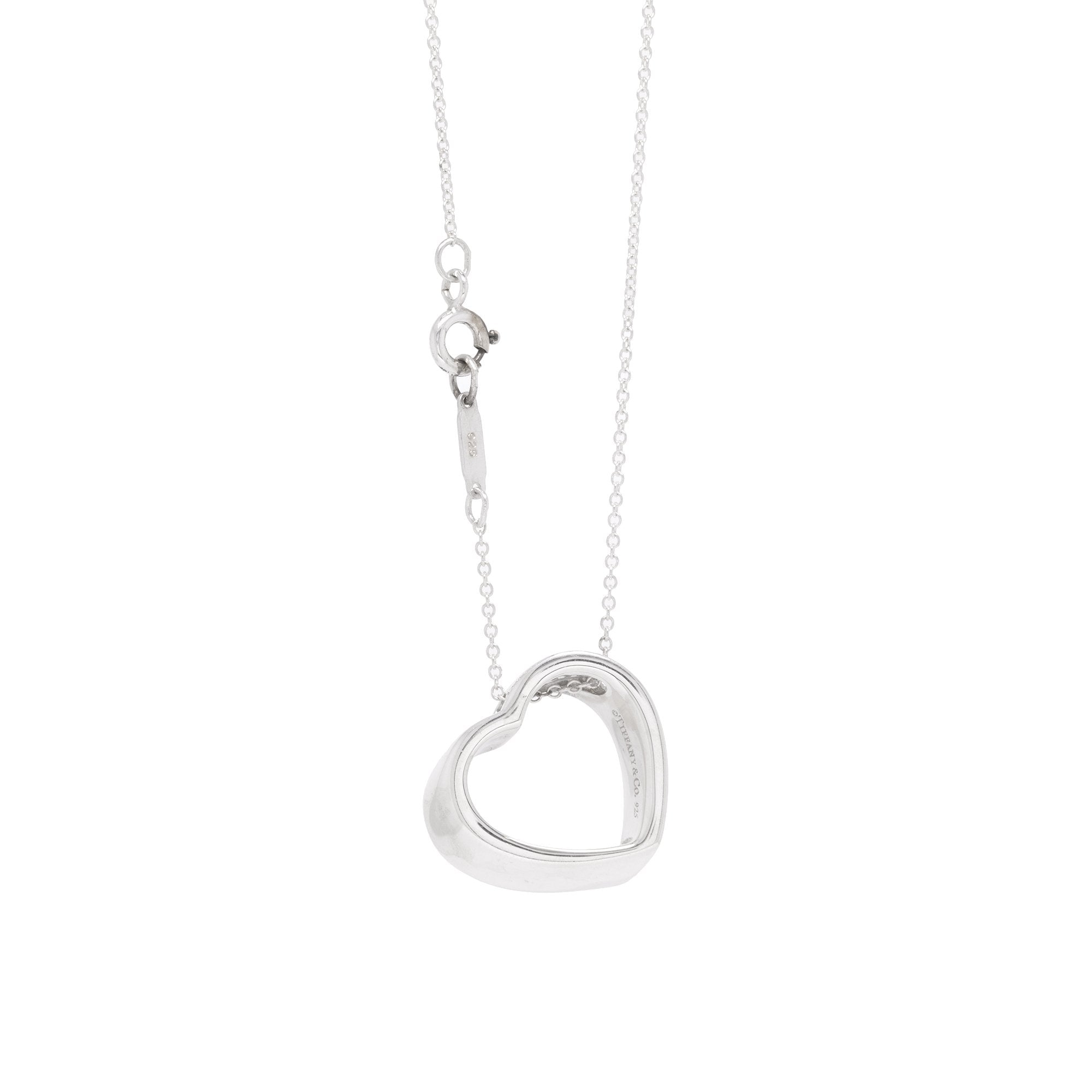 Tiffany & Co. Open Heart Pendant Necklace