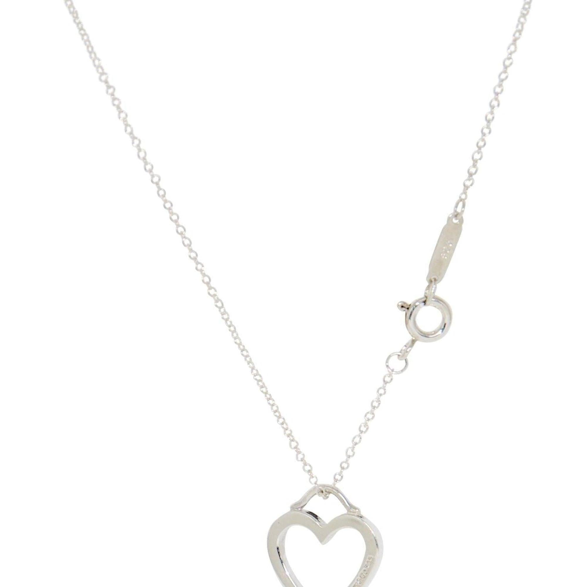 Tiffany & Co. Open Heart Pendant Necklace