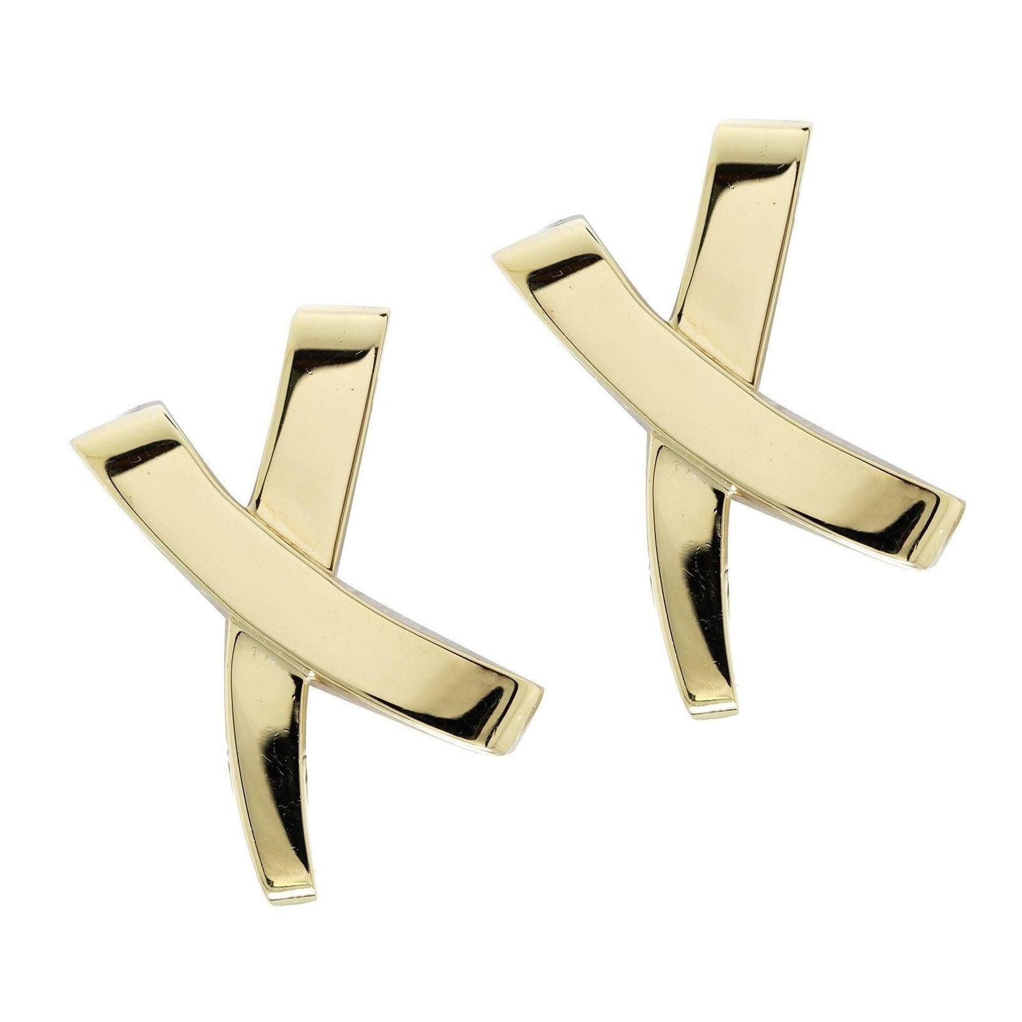 Tiffany & Co. Paloma Picasso 18k Gold Large X Earrings