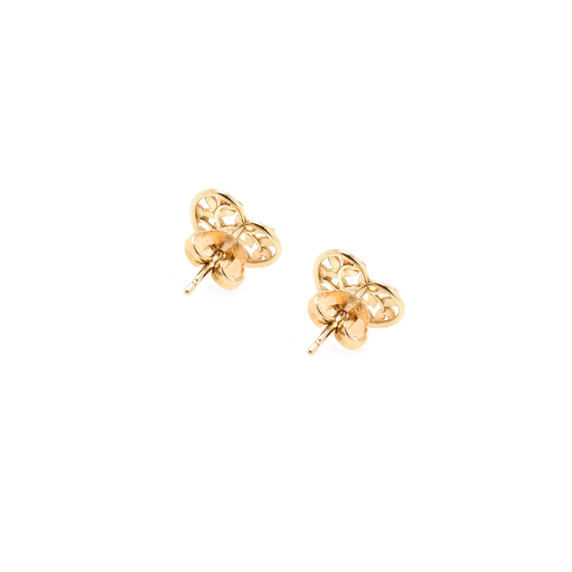 Tiffany & Co. Paloma Picasso 18k Gold Olive Leaf Heart Earrings