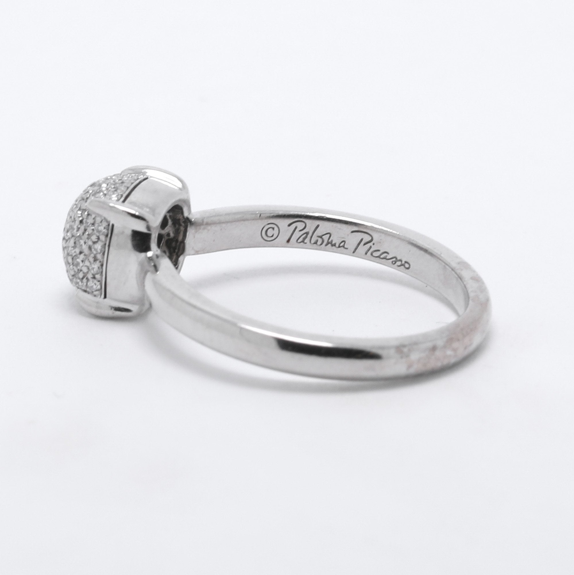 Tiffany & Co. Paloma Picasso 18k White Gold & Diamond Sugar Stacks Ring