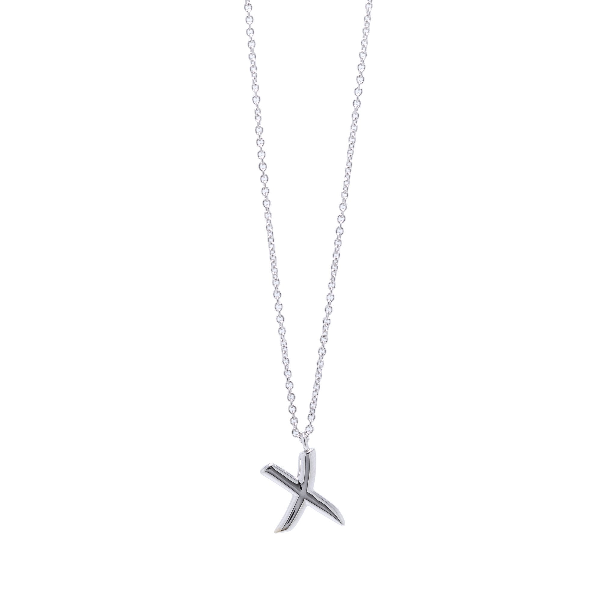 Tiffany & Co. Paloma Picasso Graffiti Diamond X Pendant Necklace