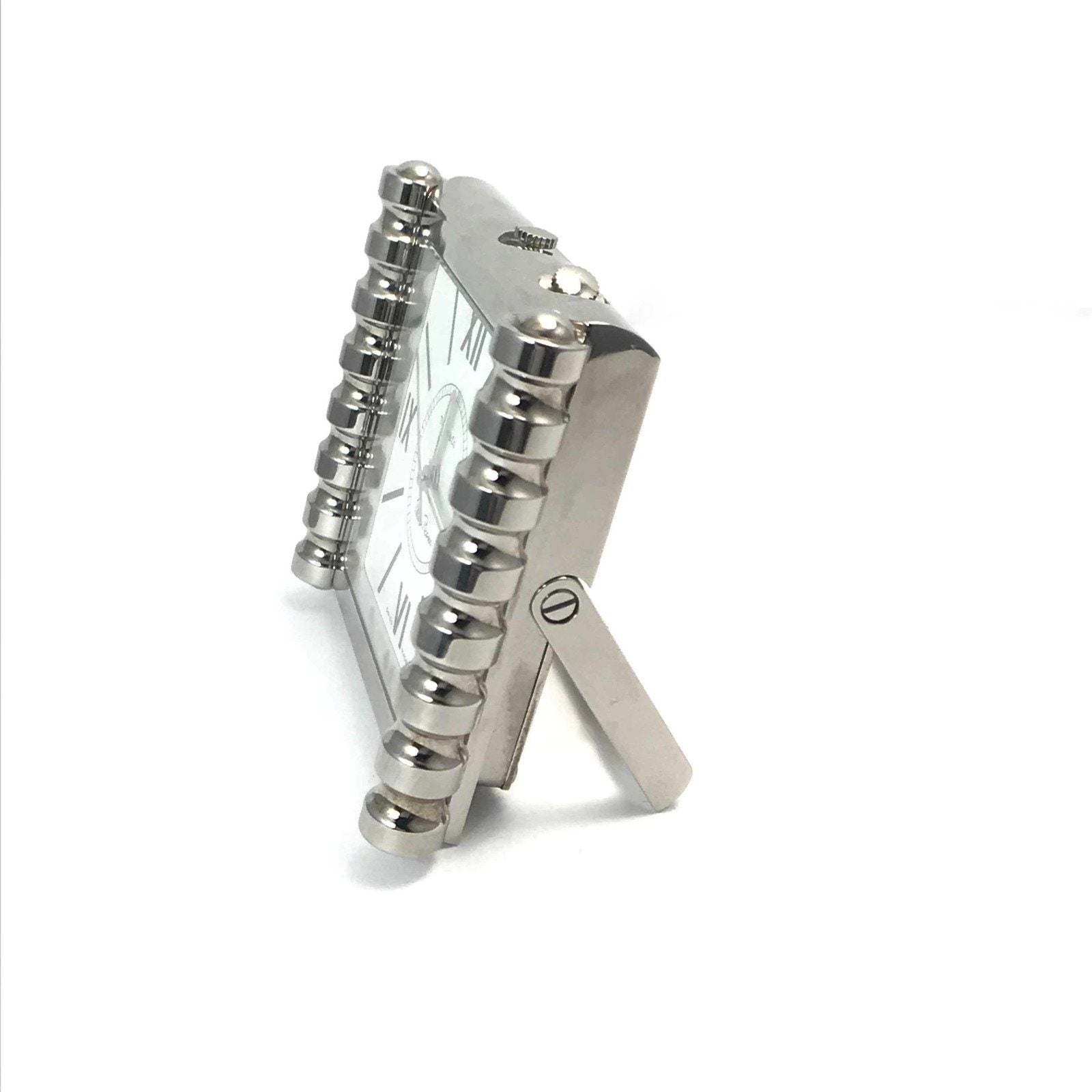 Tiffany & Co. Paloma Picasso Groove Quartz Alarm Travel Clock in Stainless Steel