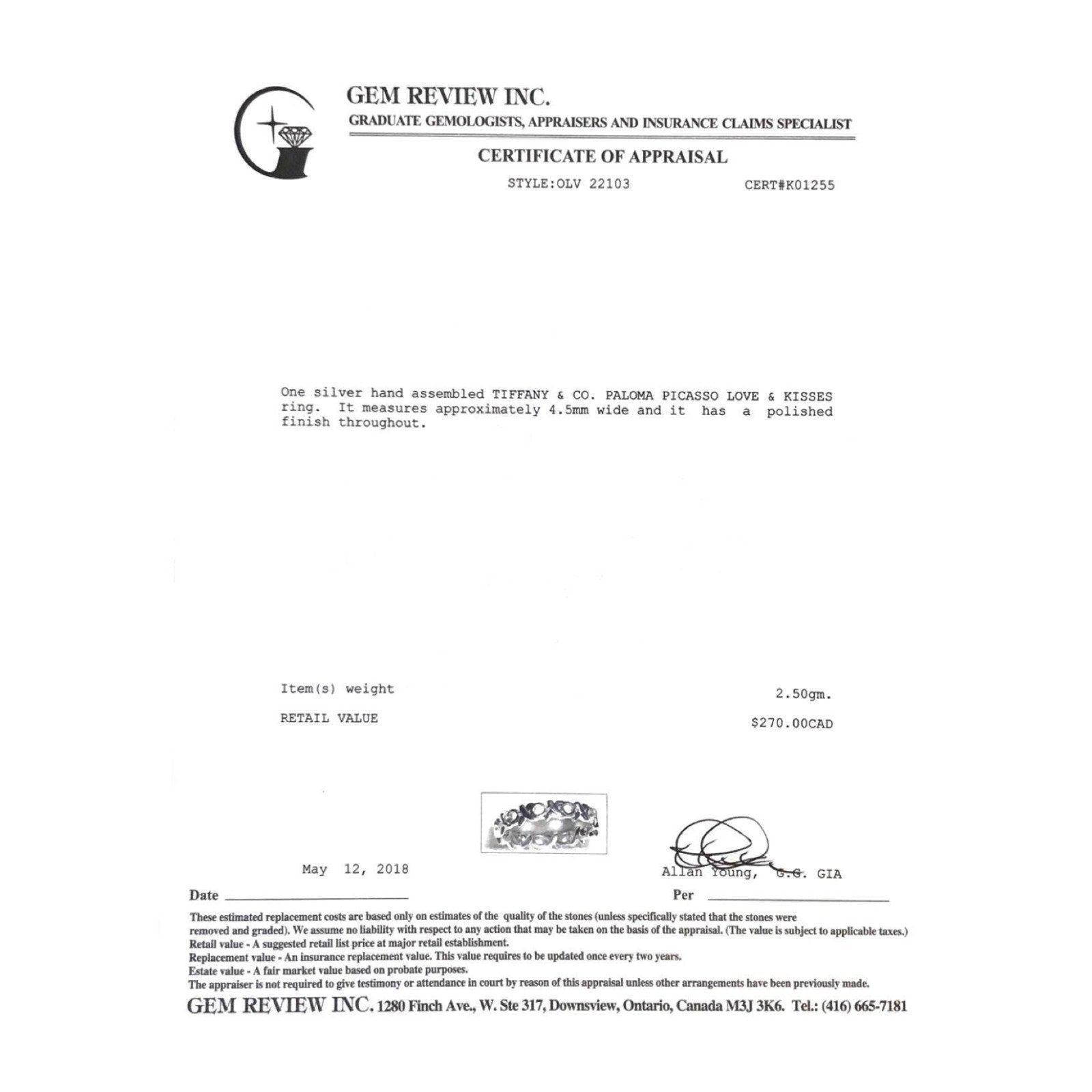 Tiffany & Co. Paloma Picasso Love and Kisses Ring