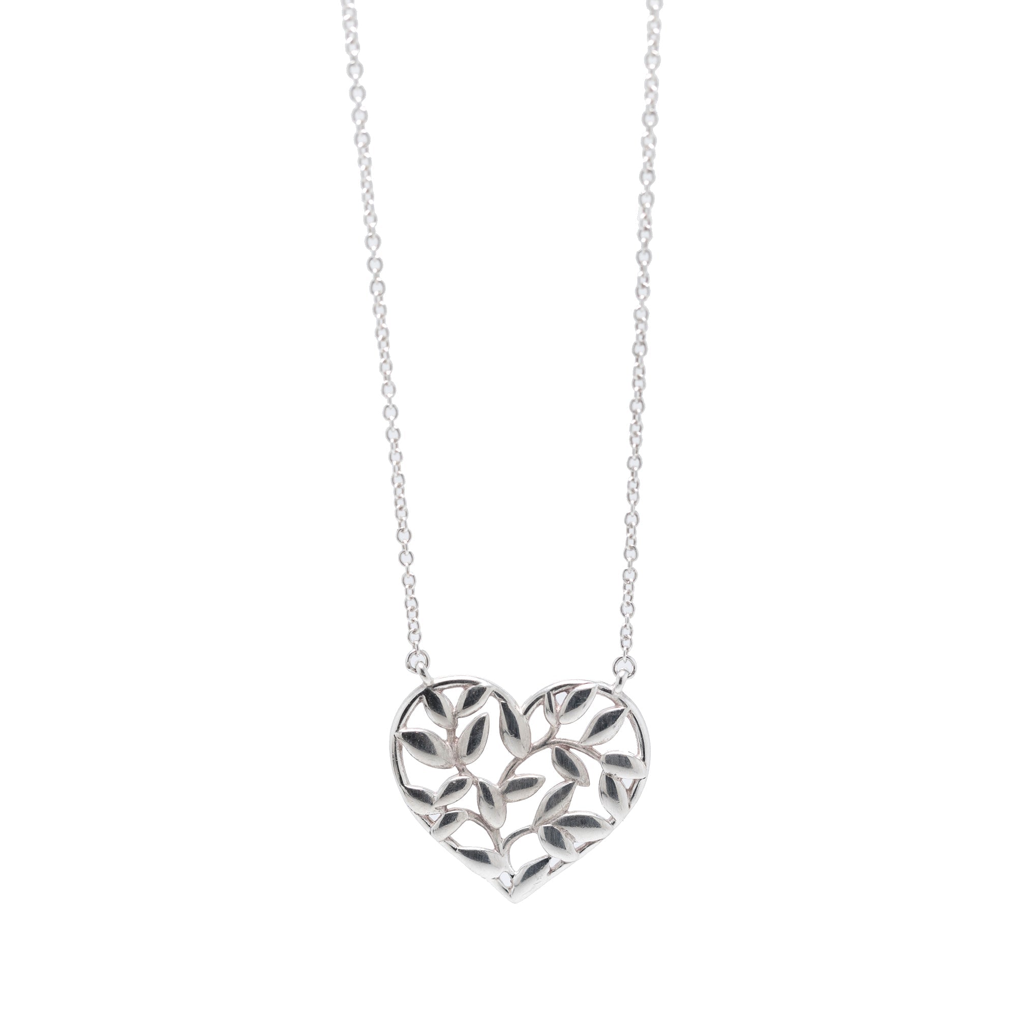 Tiffany & Co. Paloma Picasso Olive Leaf Heart Pendant Necklace