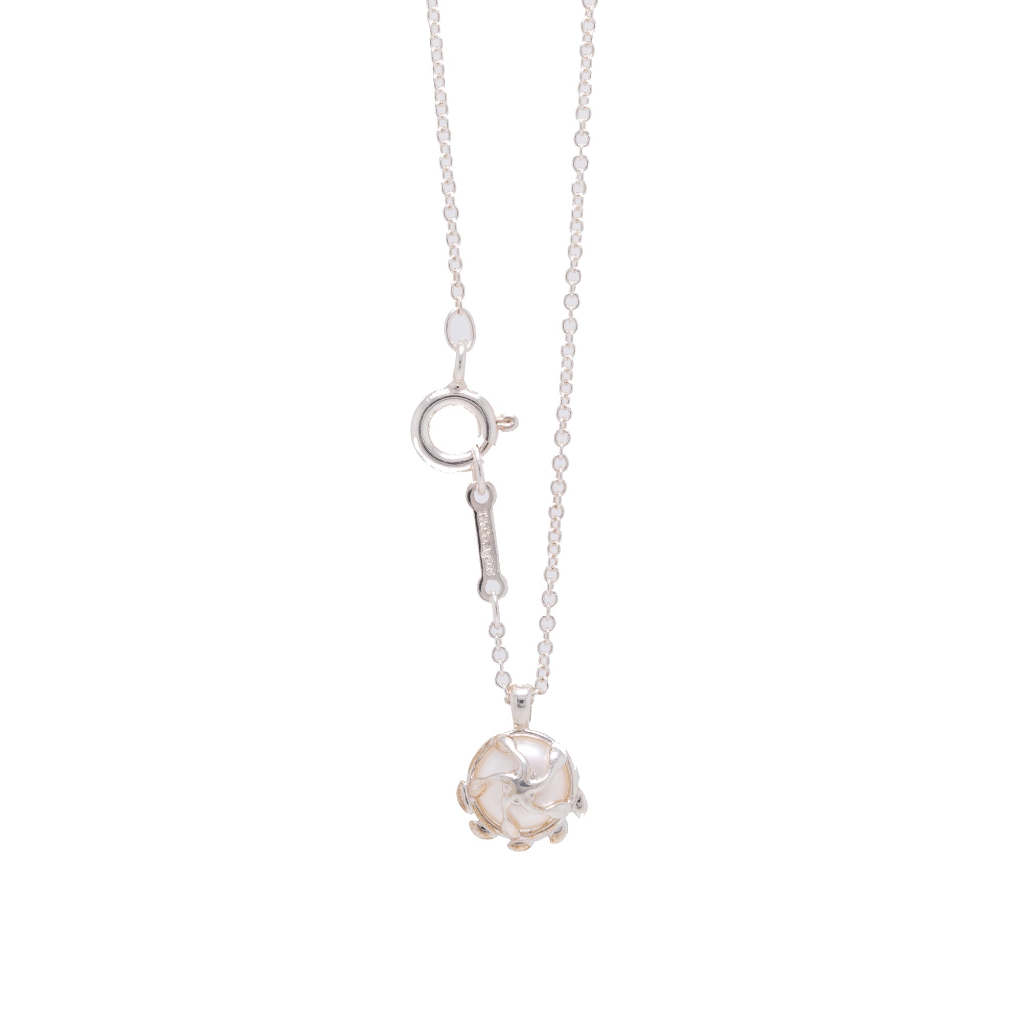 Tiffany & Co. Paloma Picasso Olive Leaf Pearl Pendant Necklace