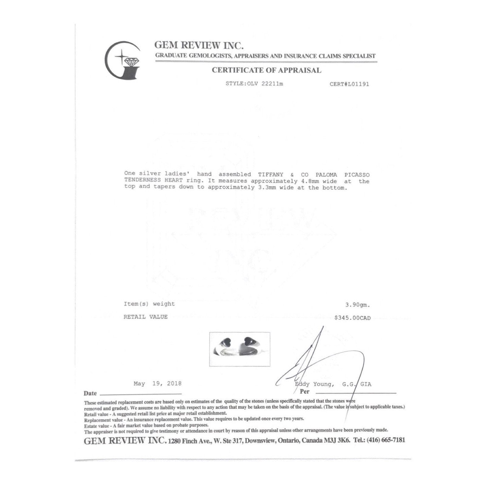 Tiffany & Co. Paloma Picasso Tenderness Heart Ring