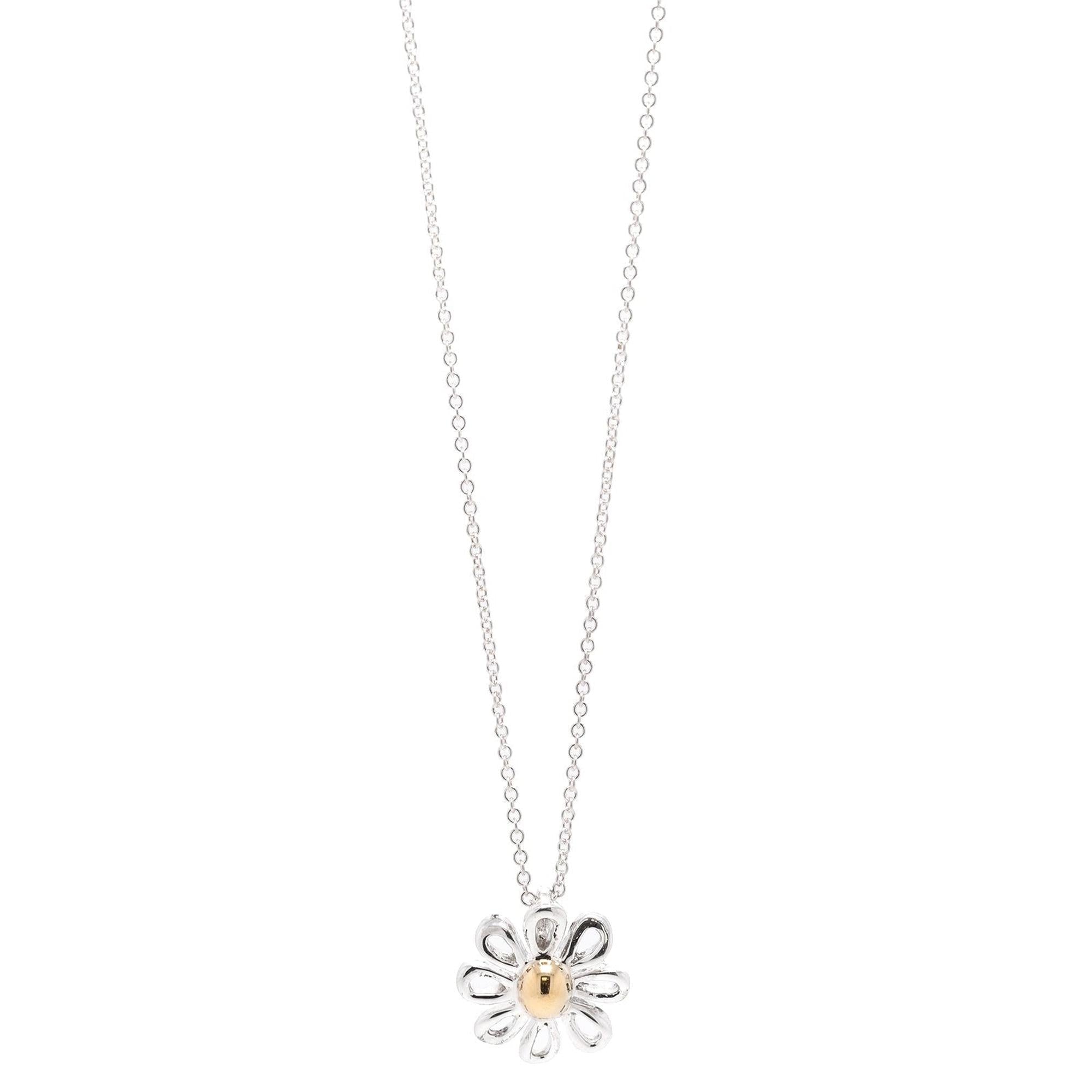 Tiffany & Co. Paloma Picasso Two-Tone Daisy Pendant Necklace