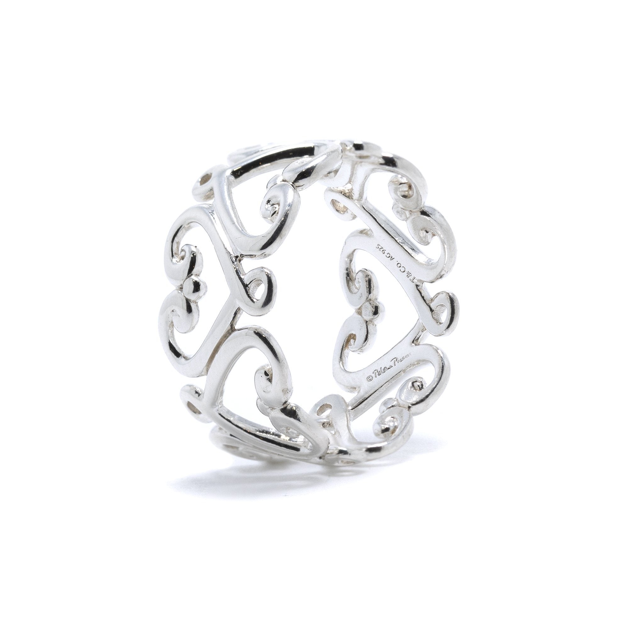 Tiffany & Co. Paloma Picasso Venezia Goldoni Heart Band Ring