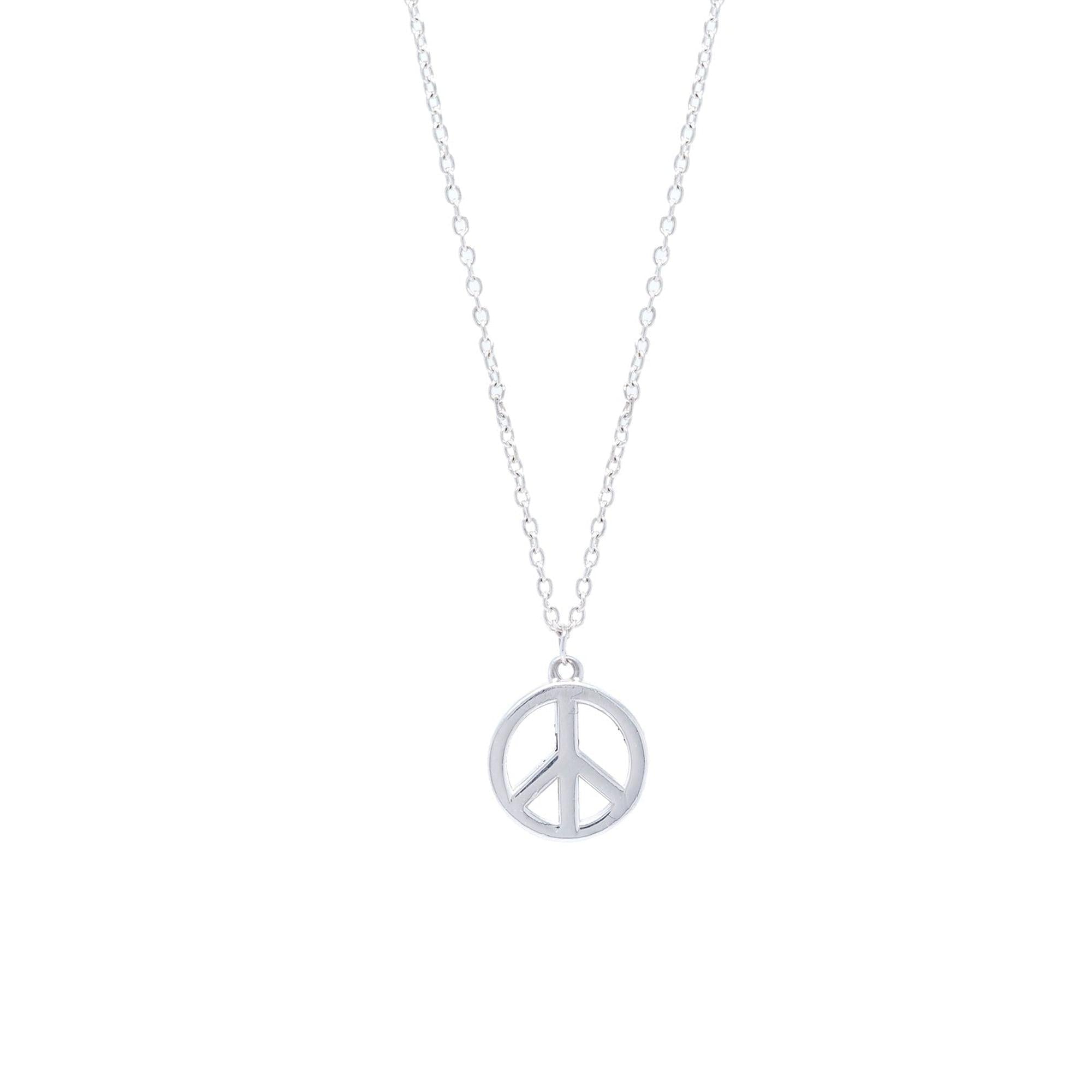 Tiffany & Co. Peace Sign Pendant Necklace