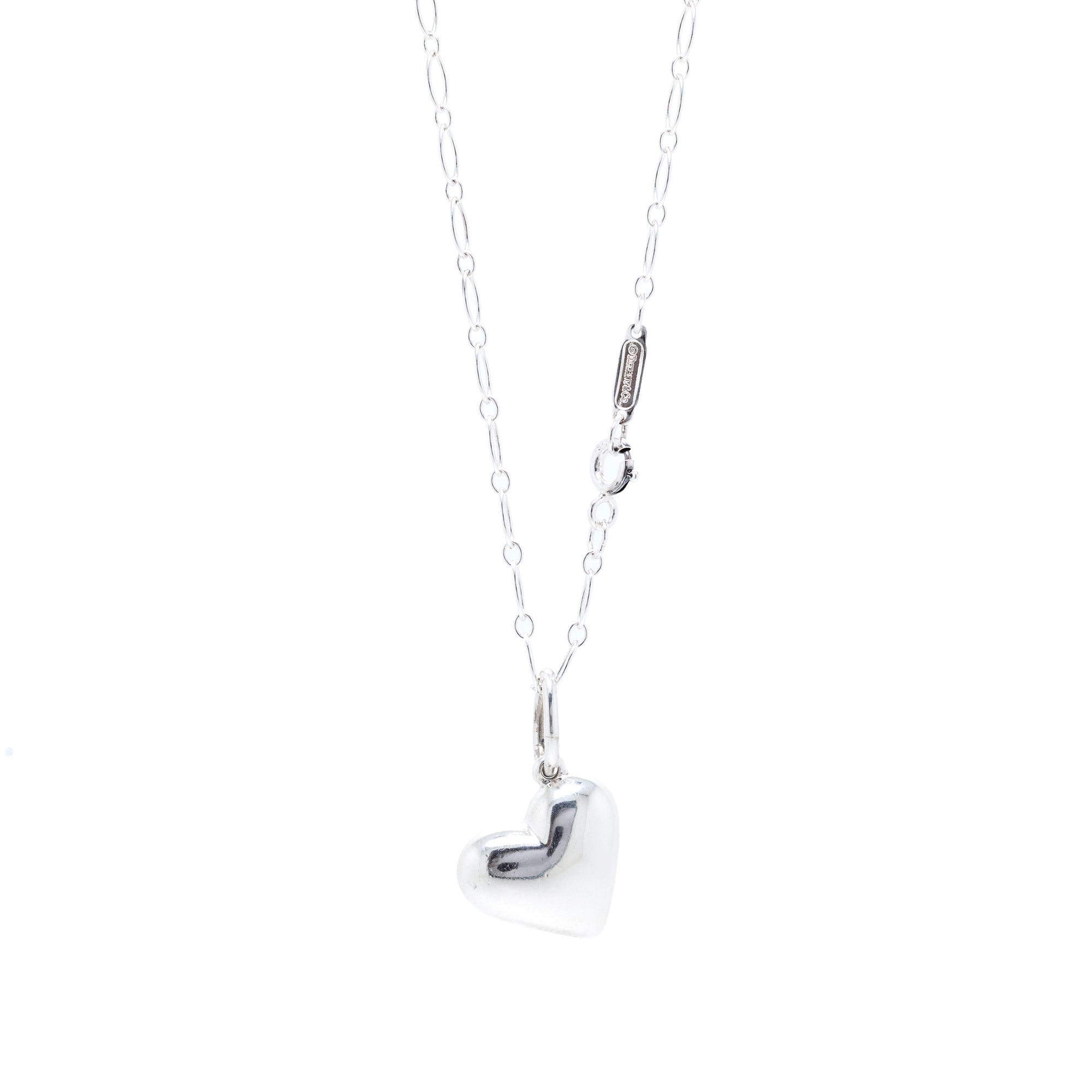 Tiffany & Co. Pink Sapphire Etoile Heart Pendant Necklace