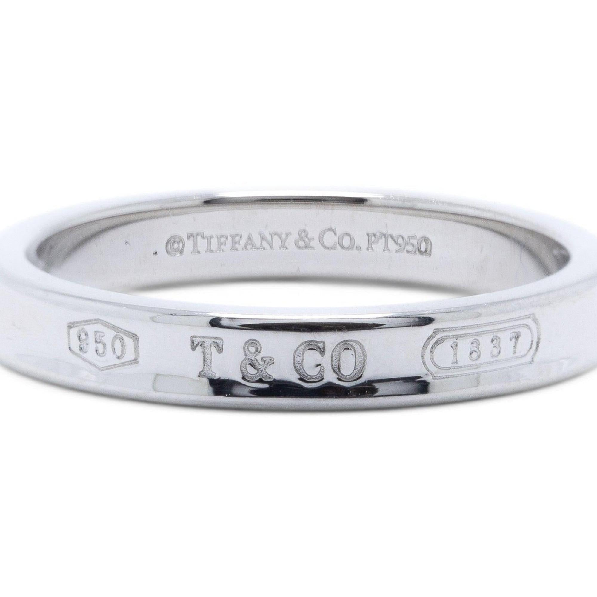 Tiffany & Co. Platinum 1837 Narrow Ring