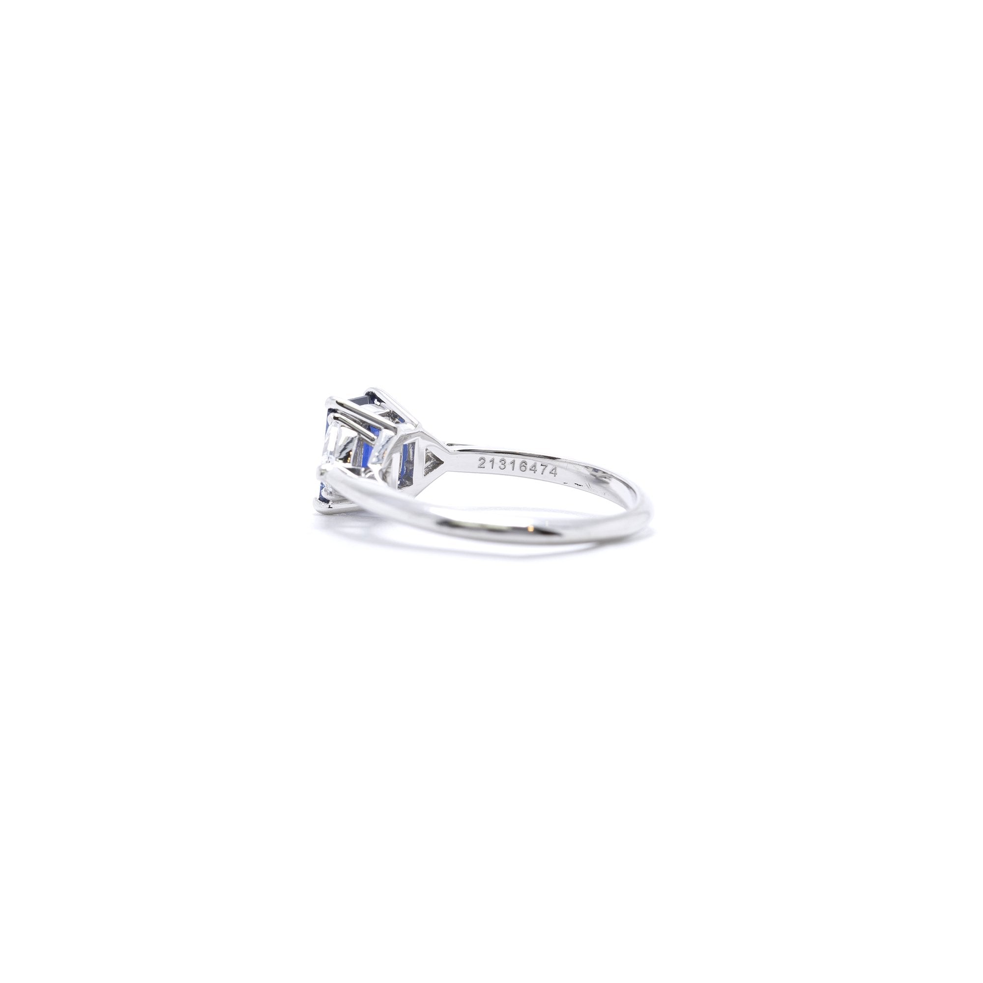 Tiffany & Co. Platinum 1.32 ct. Sapphire & Diamond Cocktail Ring