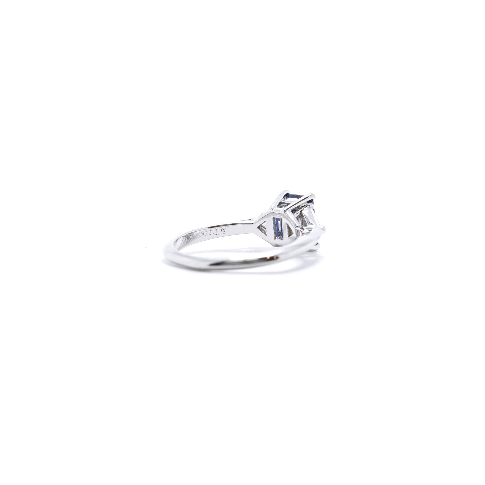 Tiffany & Co. Platinum 1.32 ct. Sapphire & Diamond Cocktail Ring