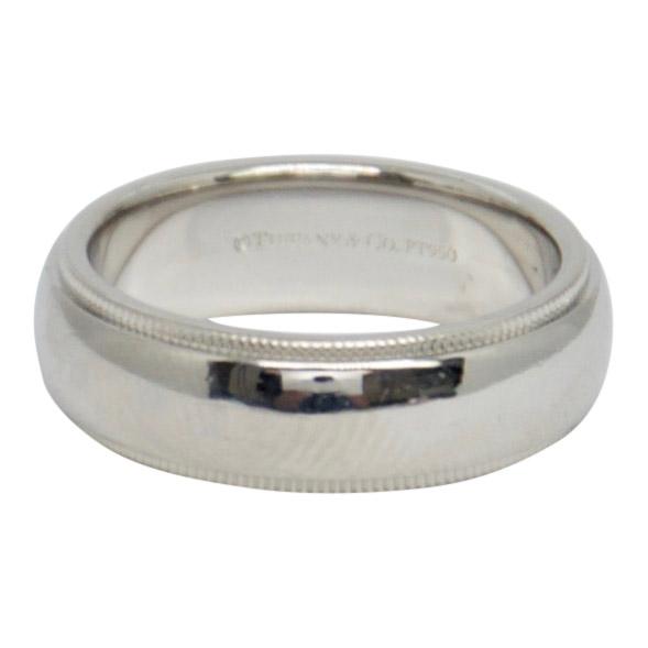 Tiffany & Co. Platinum Classic Milgrain Wedding Band Ring