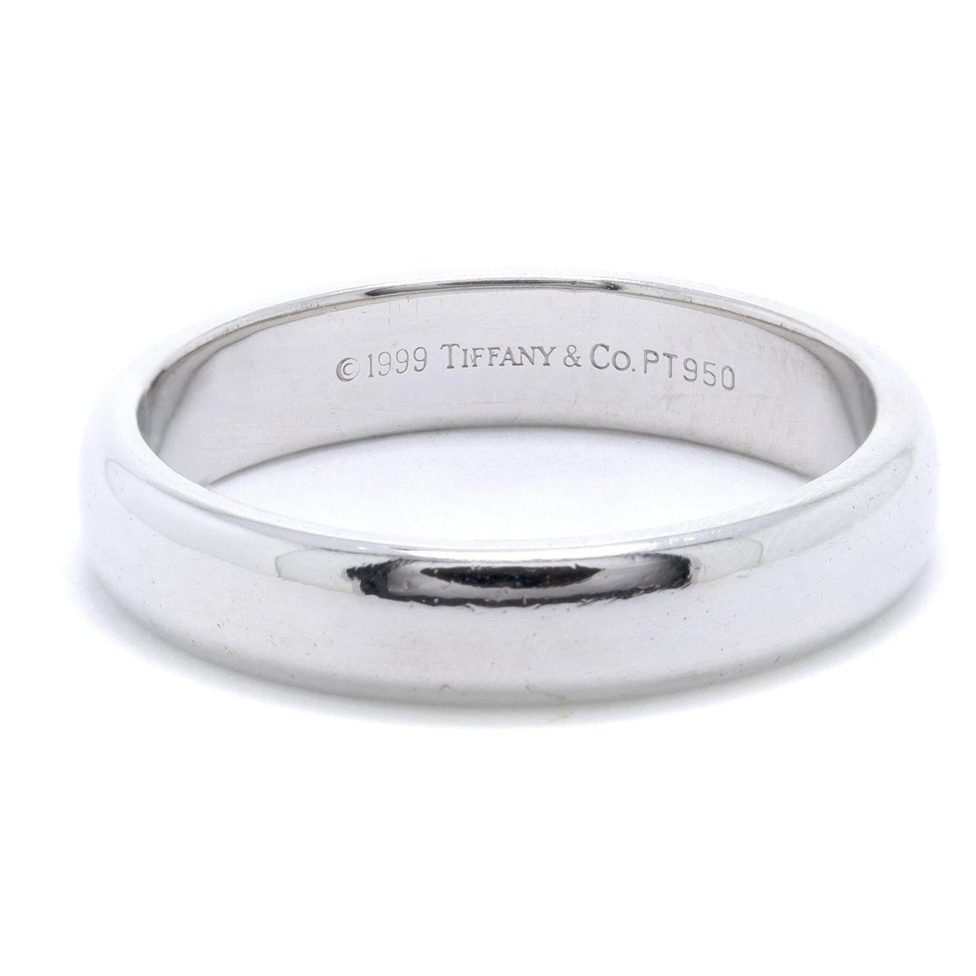 Tiffany & Co. Platinum Classic Wedding Band Ring