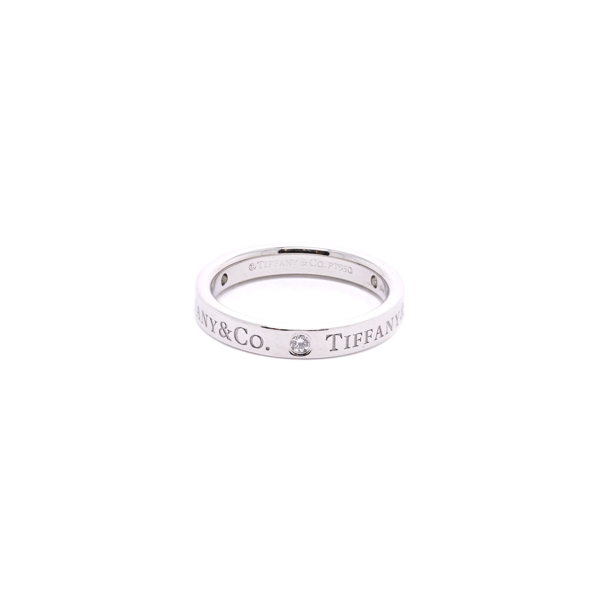 Tiffany & Co. Platinum & Diamond Band Ring