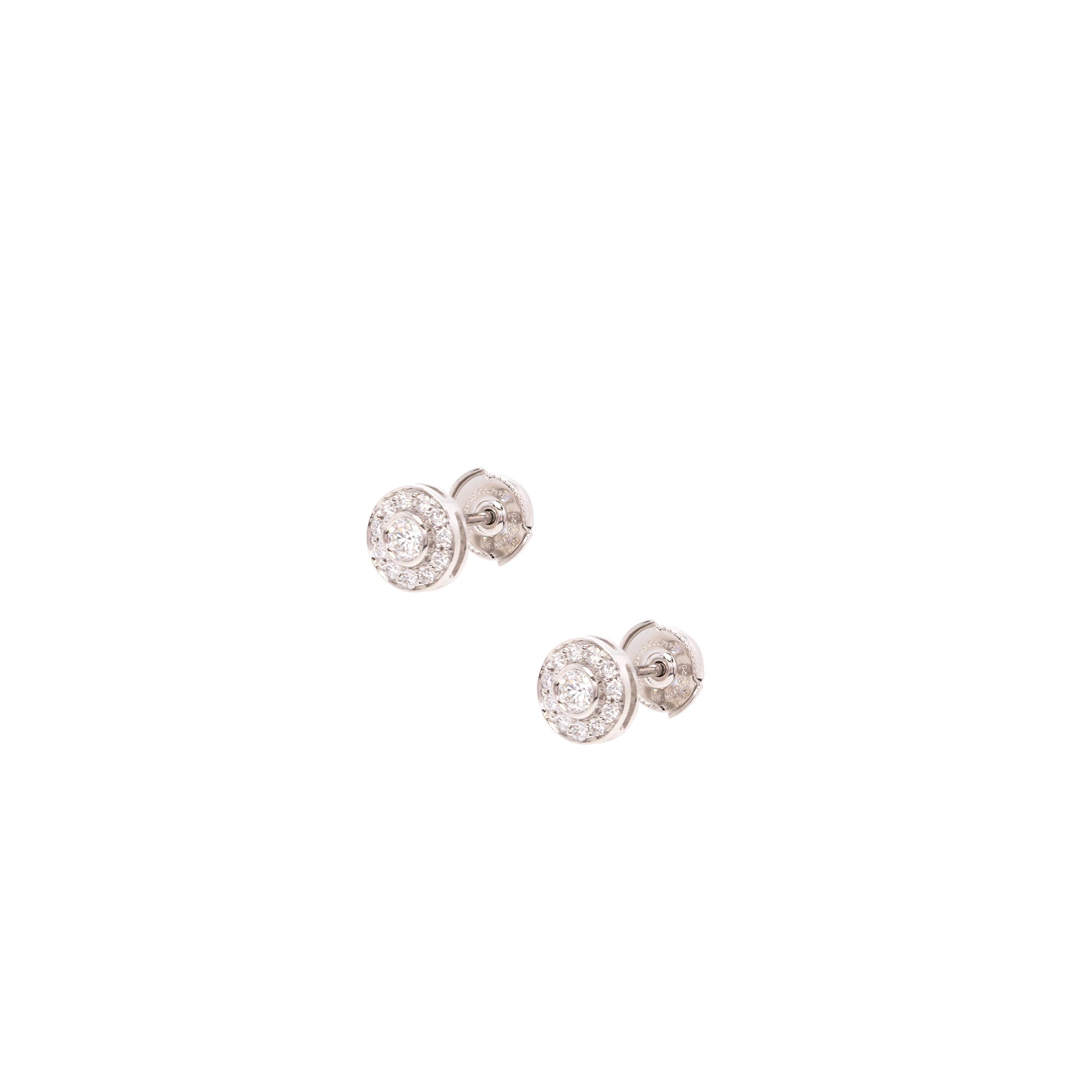 Tiffany & Co. Platinum Diamond Circlet Earrings