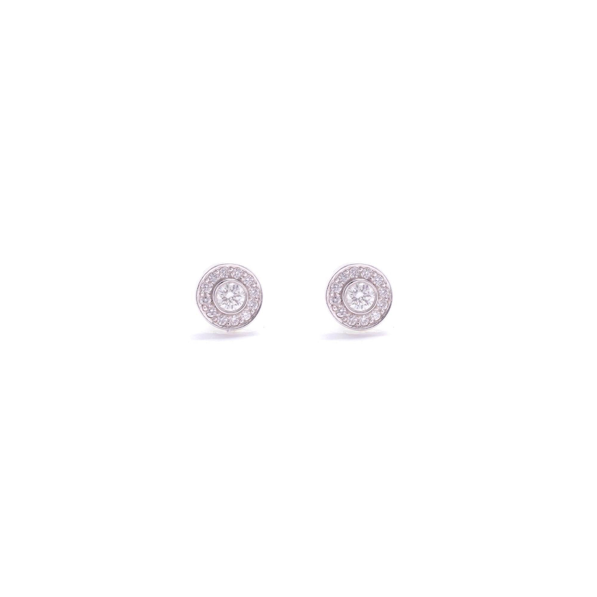 Tiffany & Co. Platinum Diamond Circlet Earrings