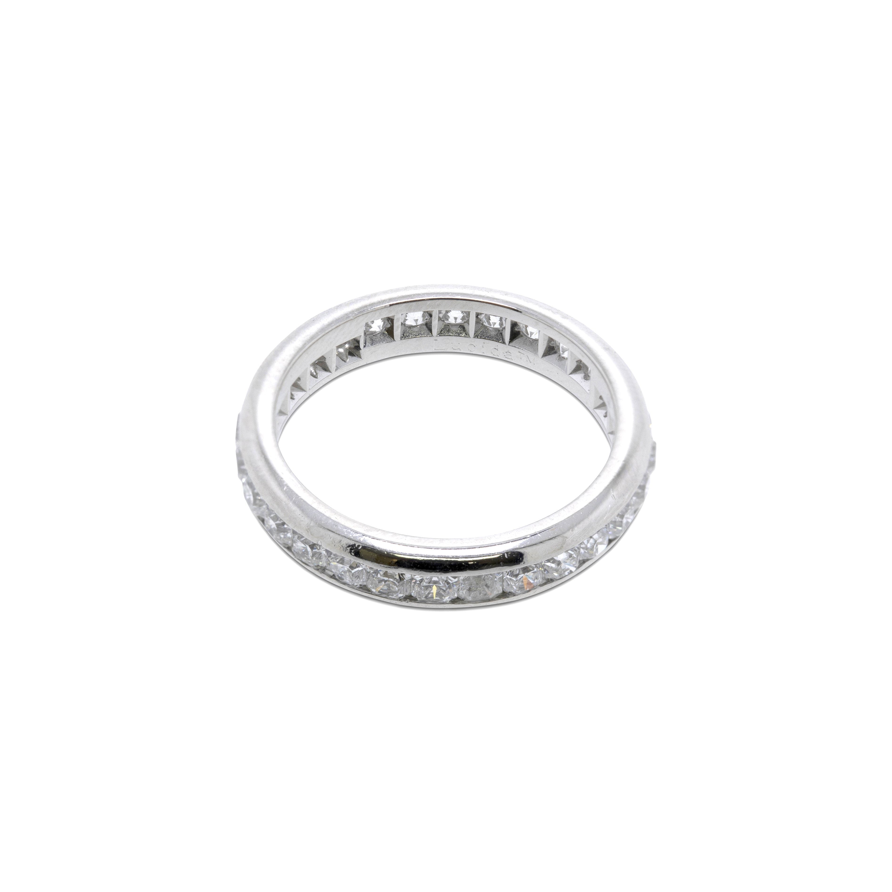 Tiffany & Co. Platinum Diamond Eternity Lucida Band Ring