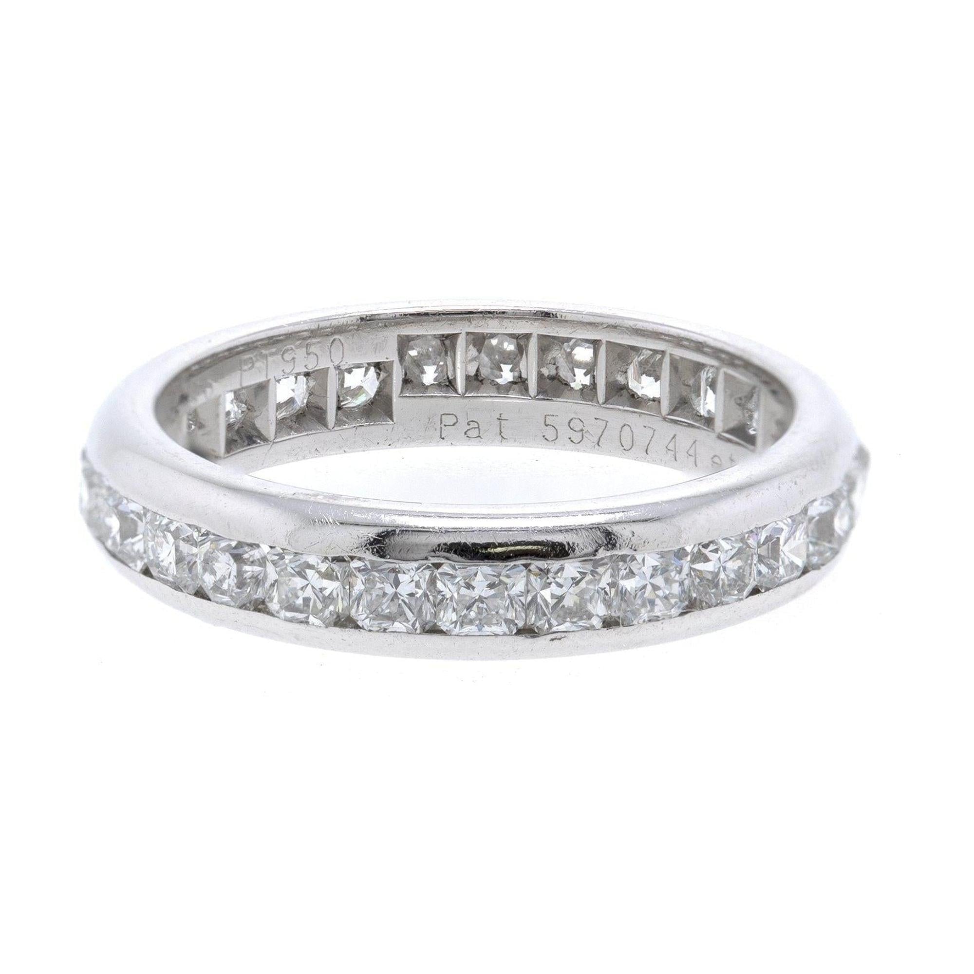 Tiffany & Co. Platinum Diamond Eternity Lucida Band Ring