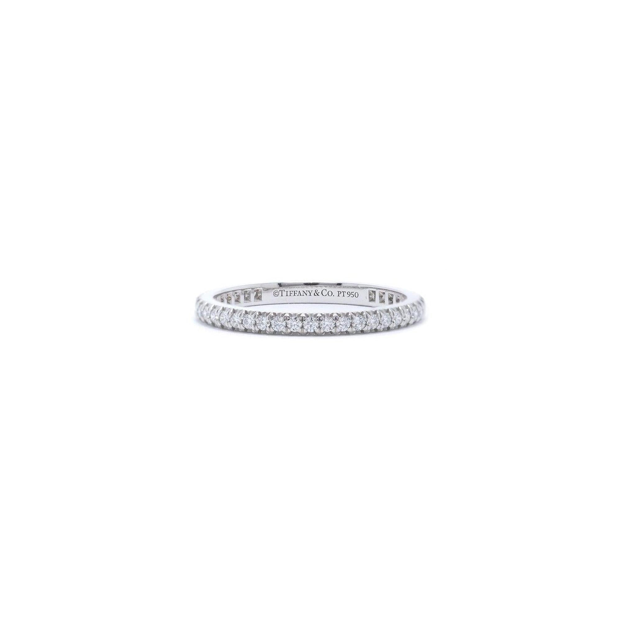 Tiffany & Co. Platinum & Diamond Full Eternity Soleste Band Ring