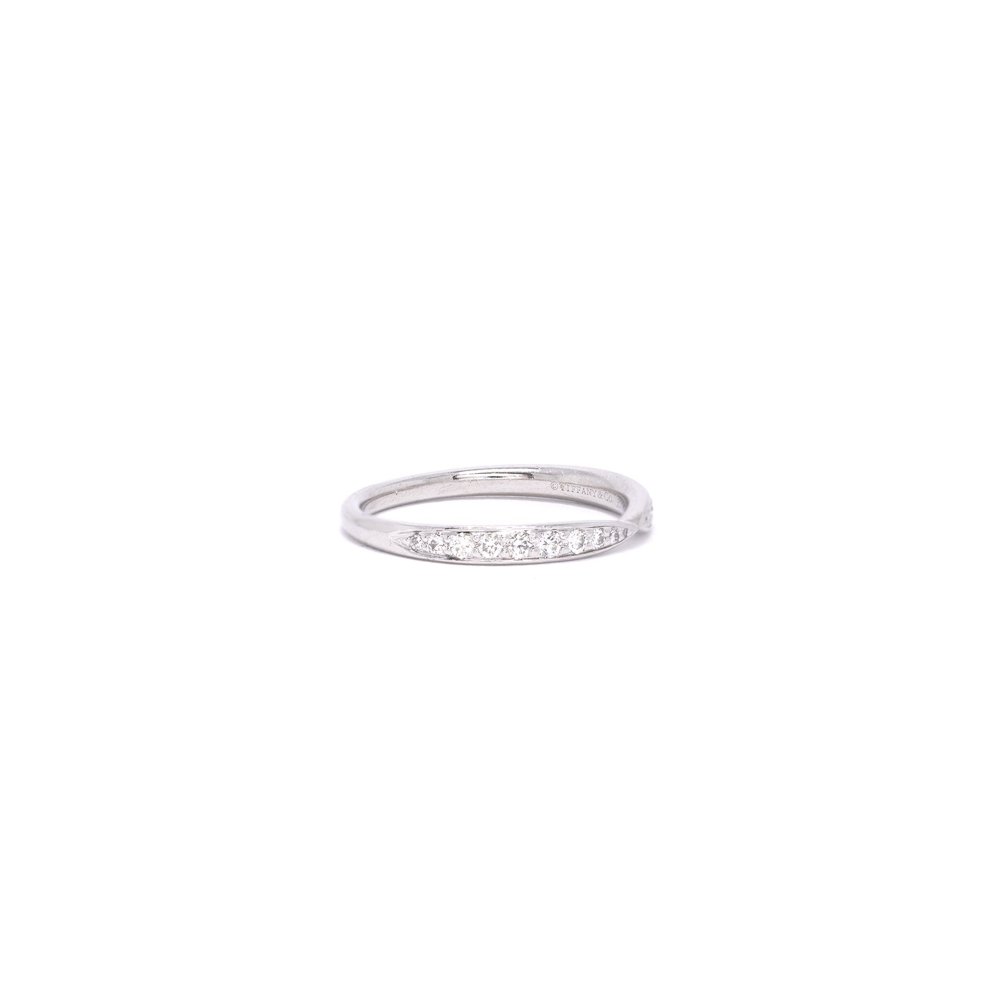 Tiffany & Co. Platinum & Diamond Harmony Band Ring