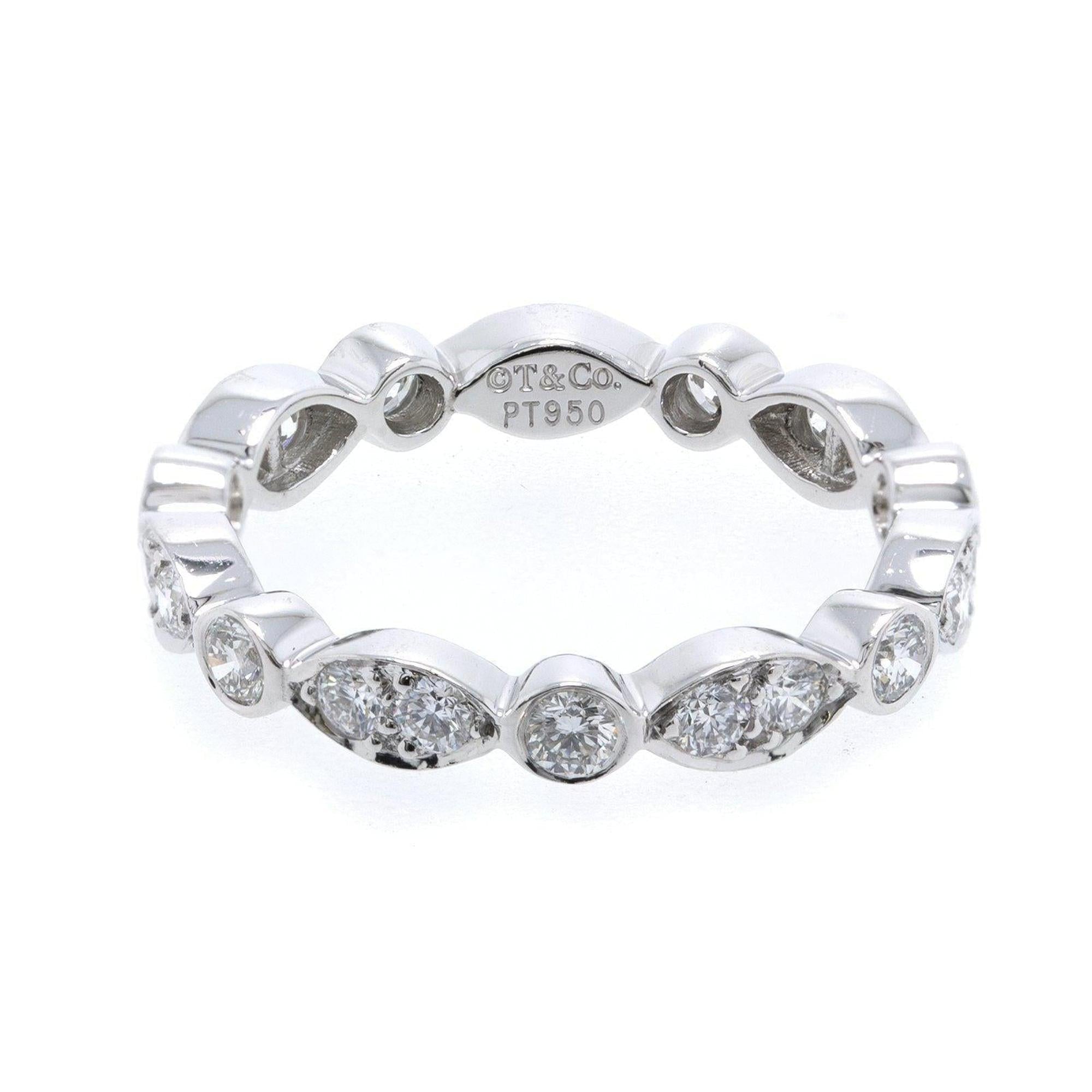 Tiffany & Co. Platinum & Diamond Jazz Ring