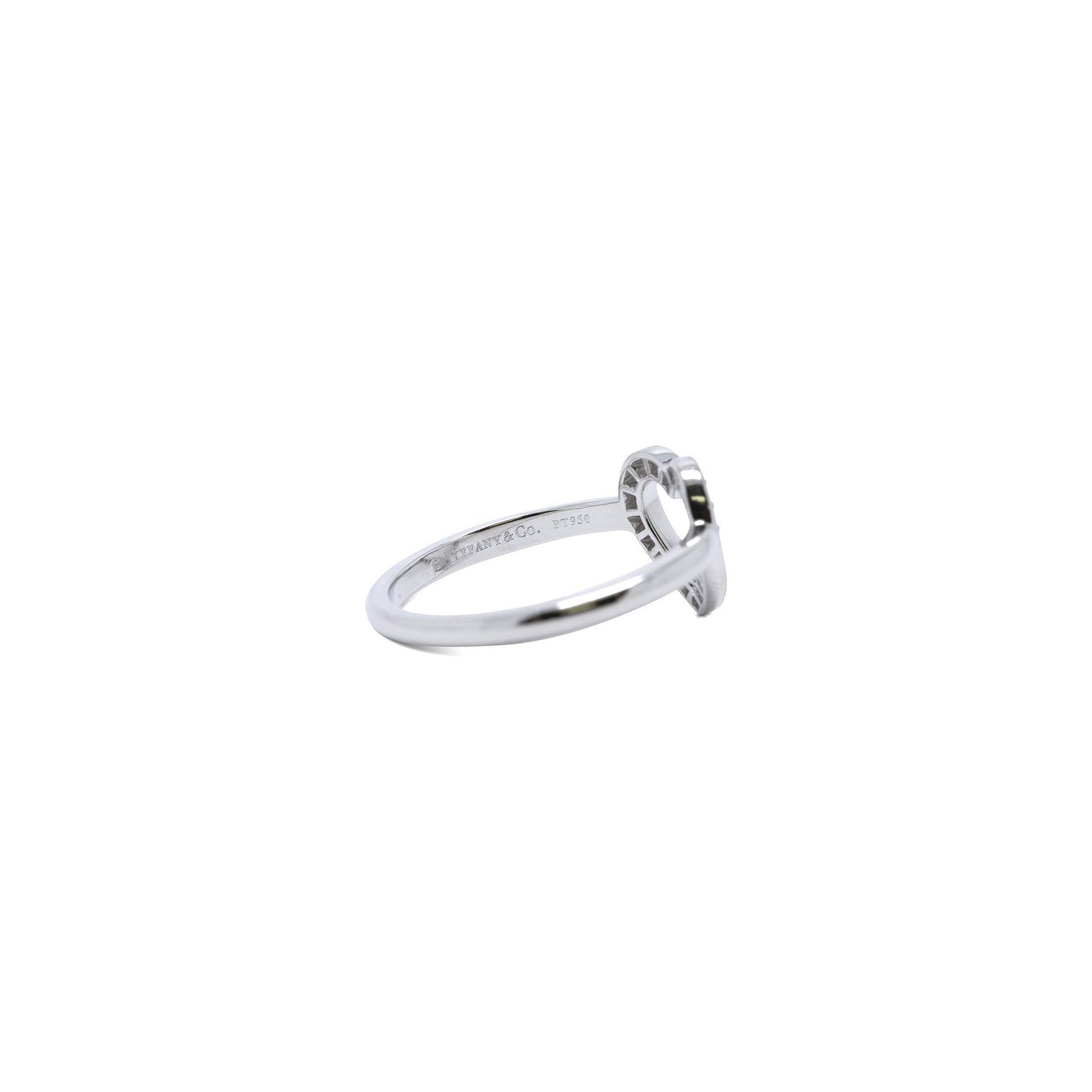 Tiffany & Co. Platinum Diamond Metro Heart Ring